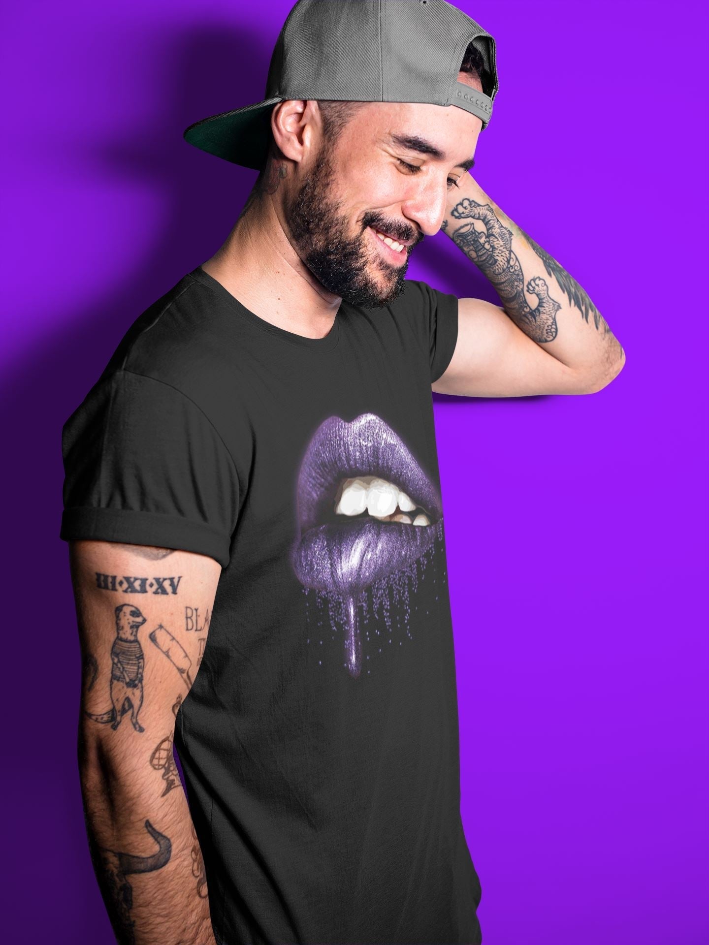 Dripping Lips Unisex Tops - Air Jordan 3 Court Purple