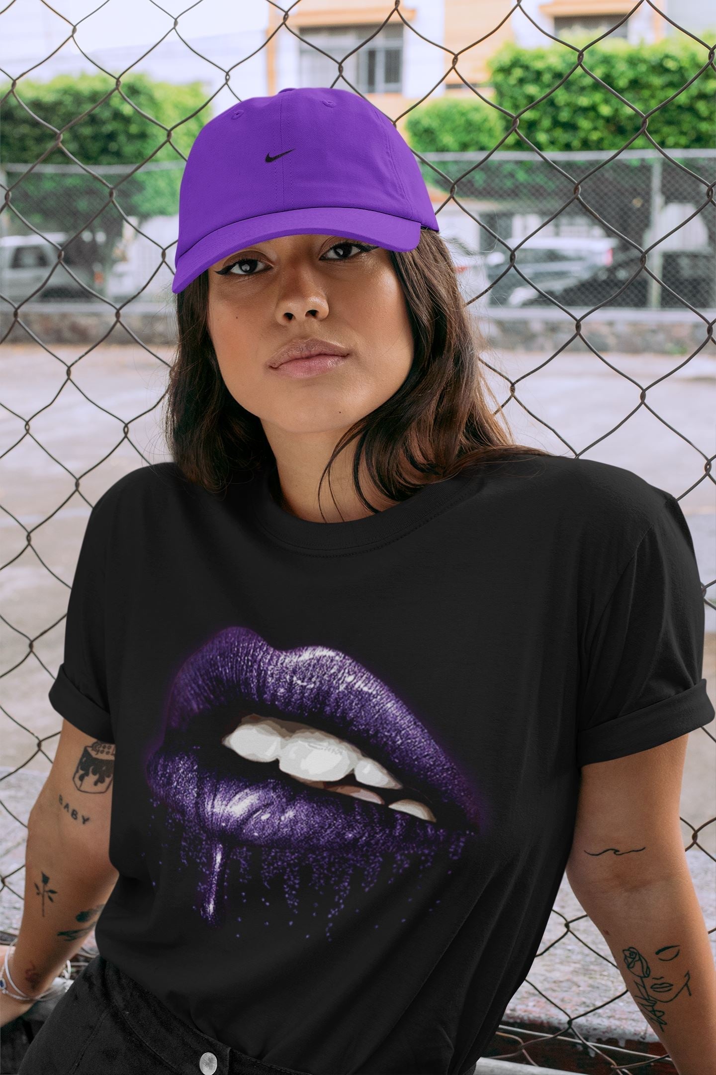 Dripping Lips Unisex Tops - Air Jordan 3 Court Purple