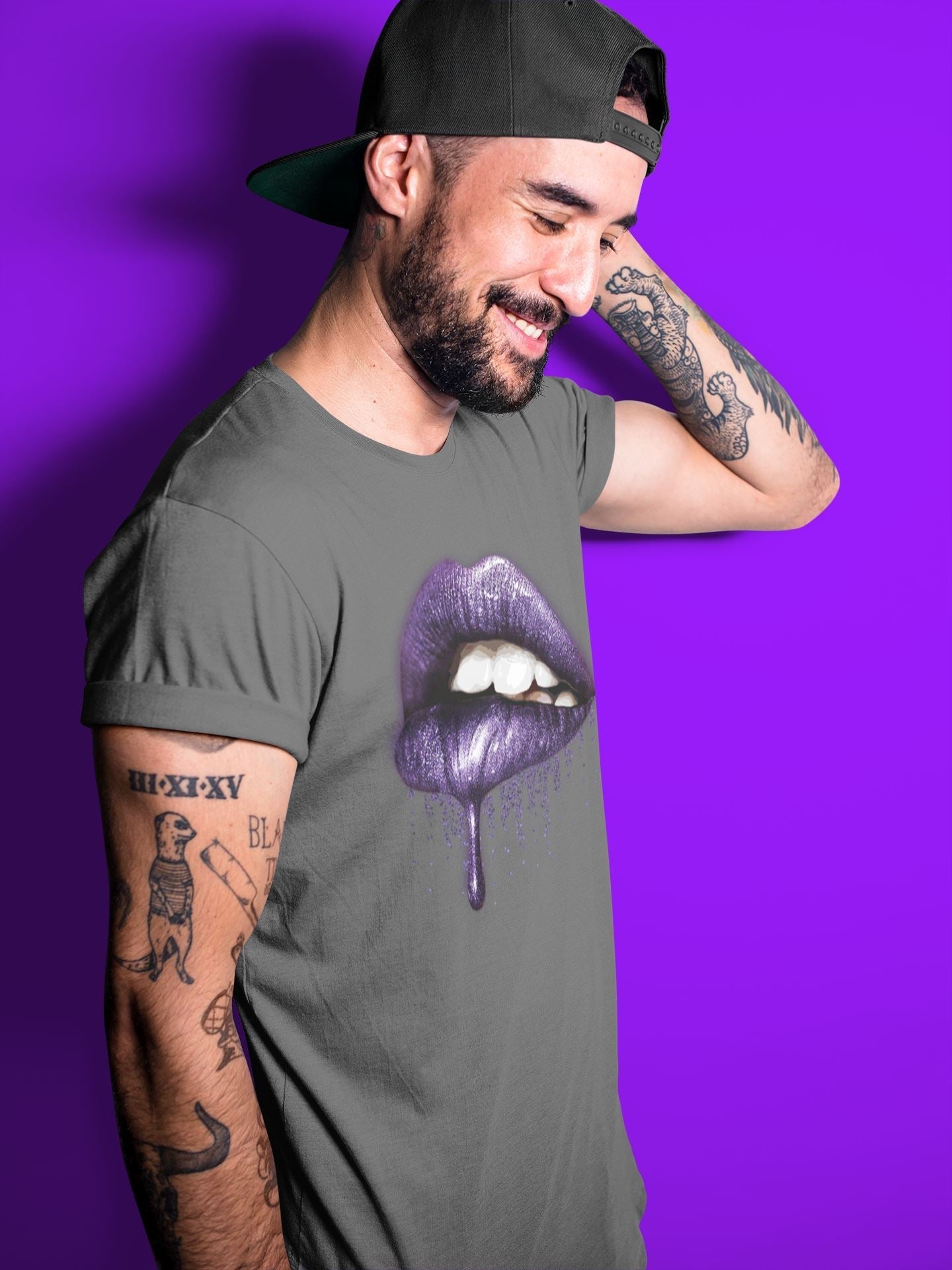 Dripping Lips Unisex Tops - Air Jordan 3 Court Purple