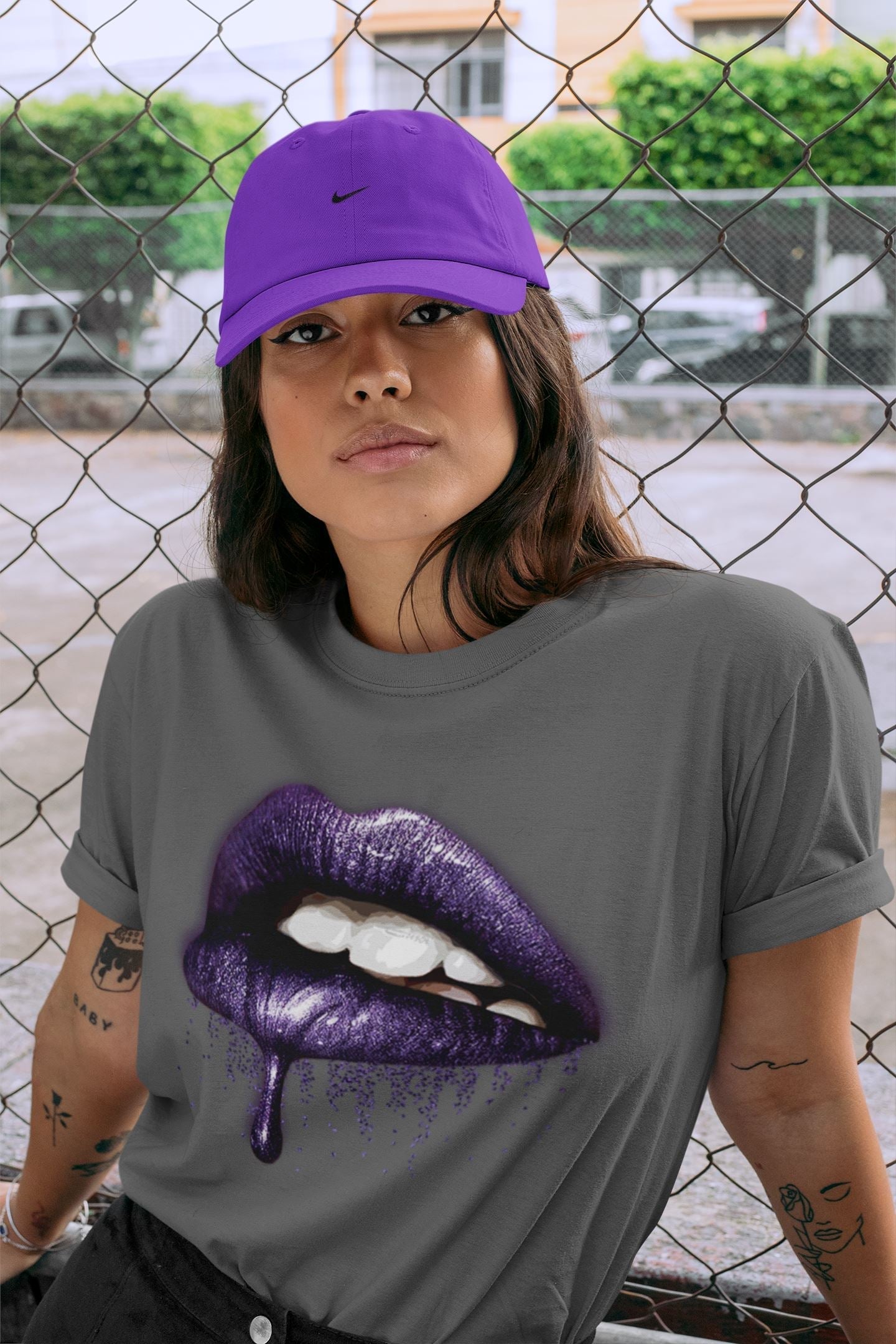 Dripping Lips Unisex Tops - Air Jordan 3 Court Purple
