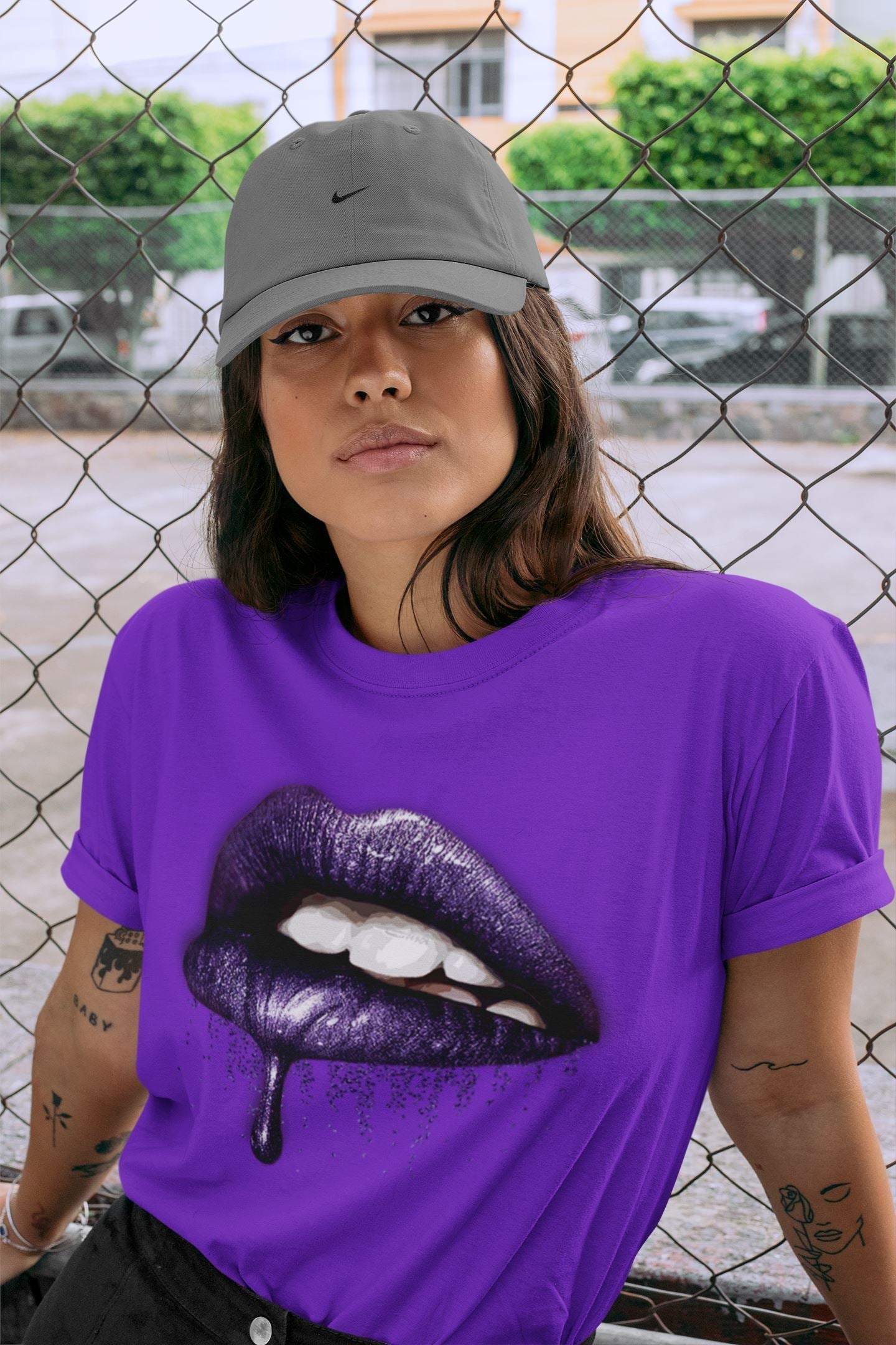 Dripping Lips Unisex Tops - Air Jordan 3 Court Purple