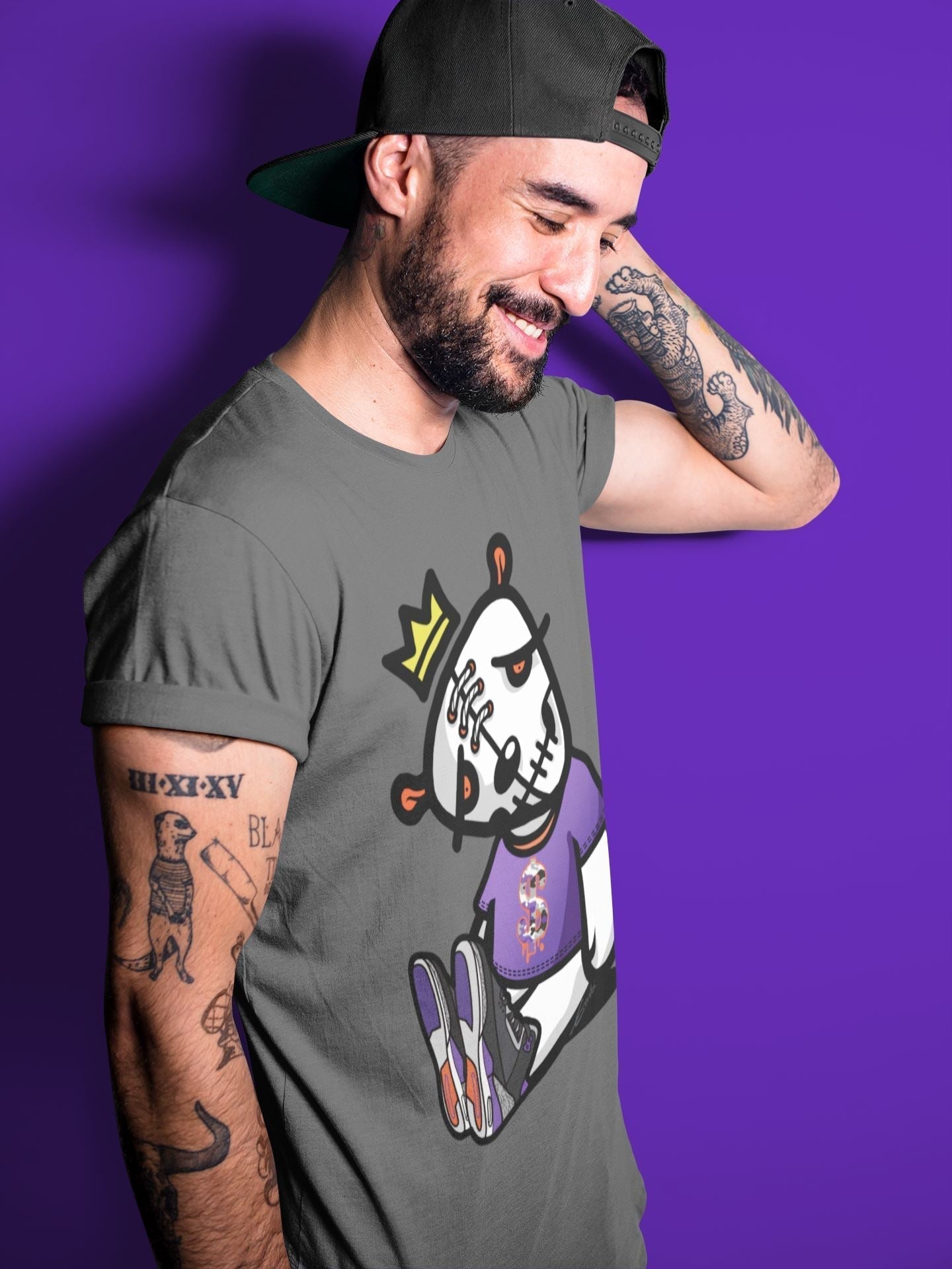Dead Dolls Unisex Tops - Air Jordan 3 Court Purple