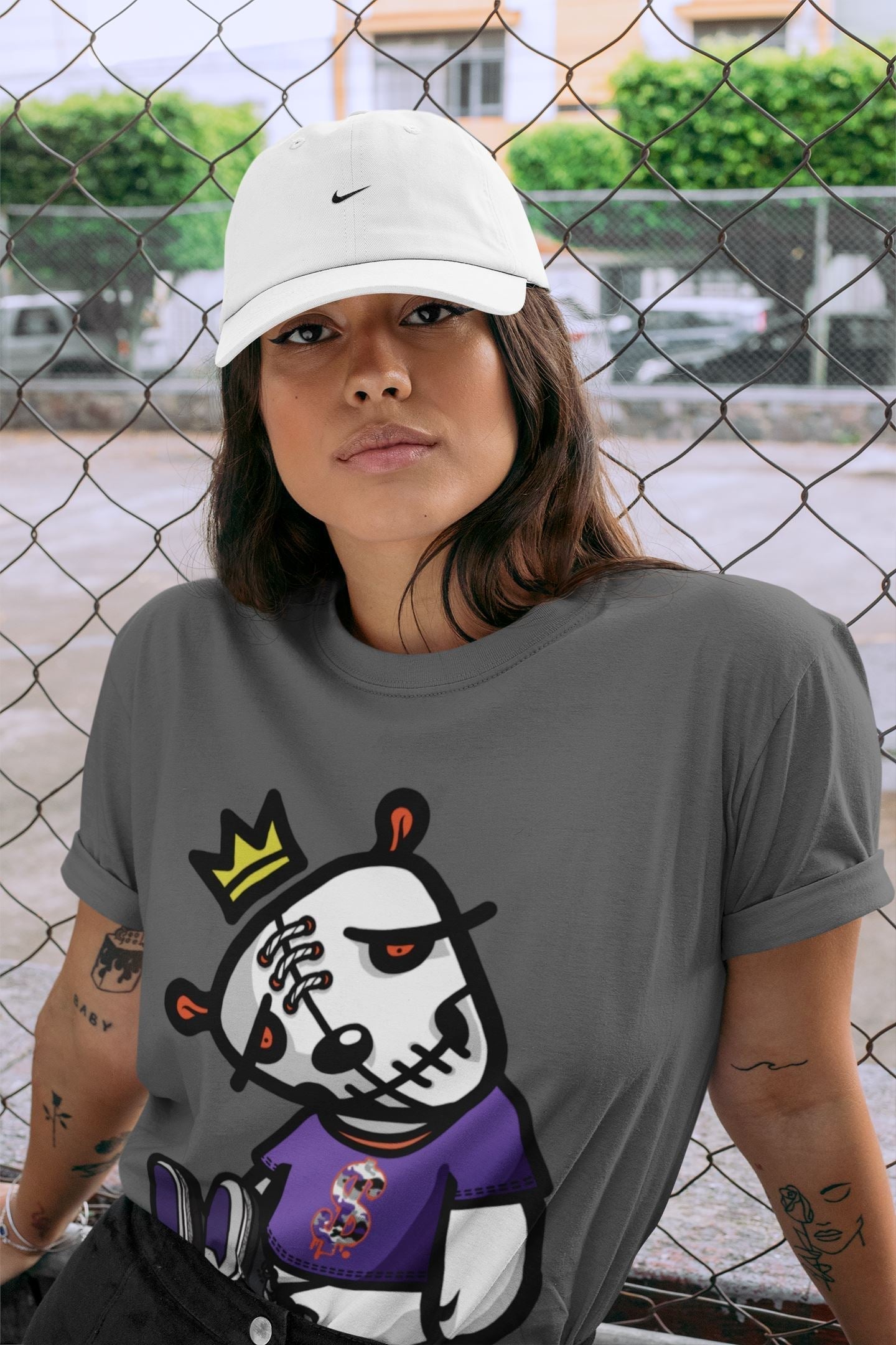Dead Dolls Unisex Tops - Air Jordan 3 Court Purple