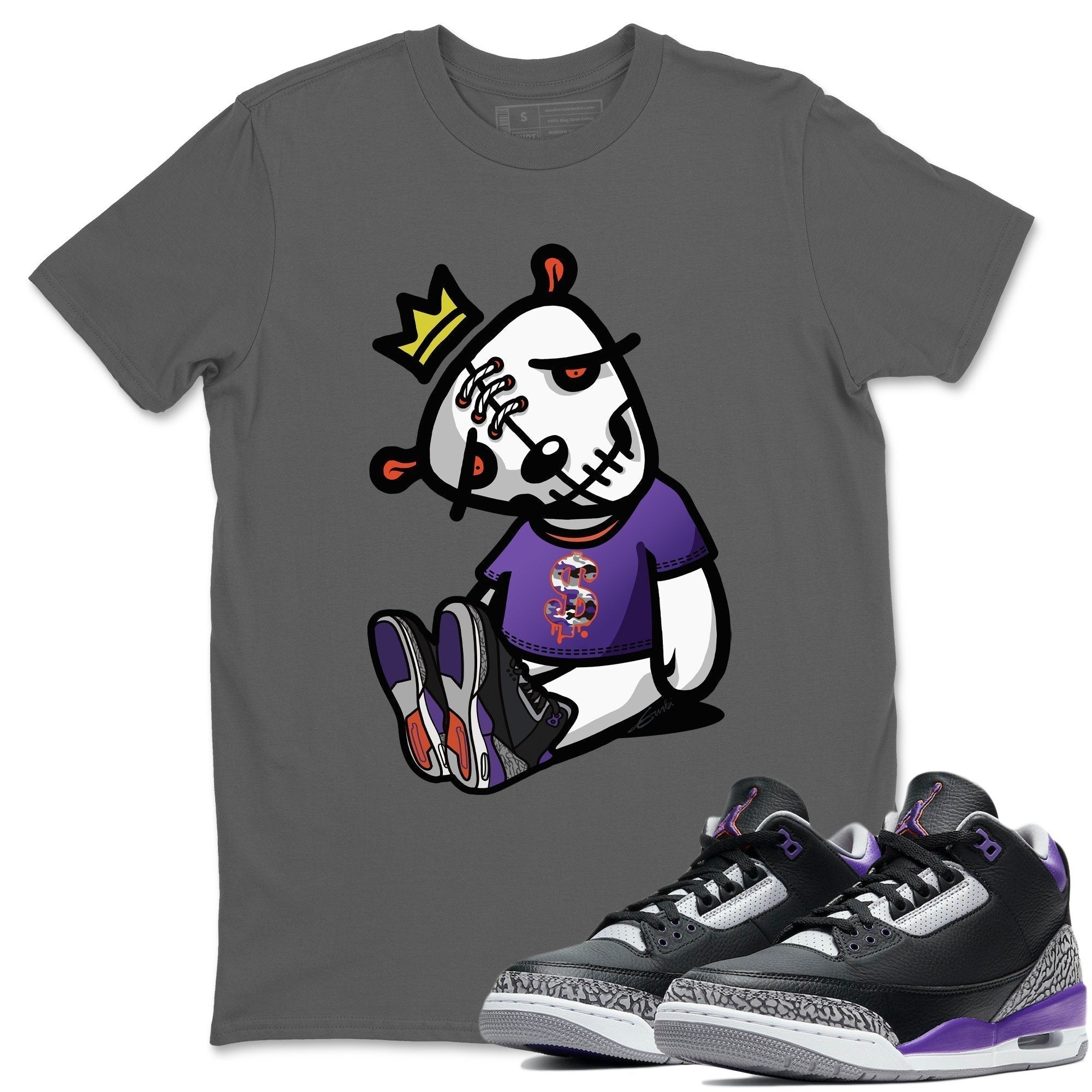 Dead Dolls Unisex Tops - Air Jordan 3 Court Purple