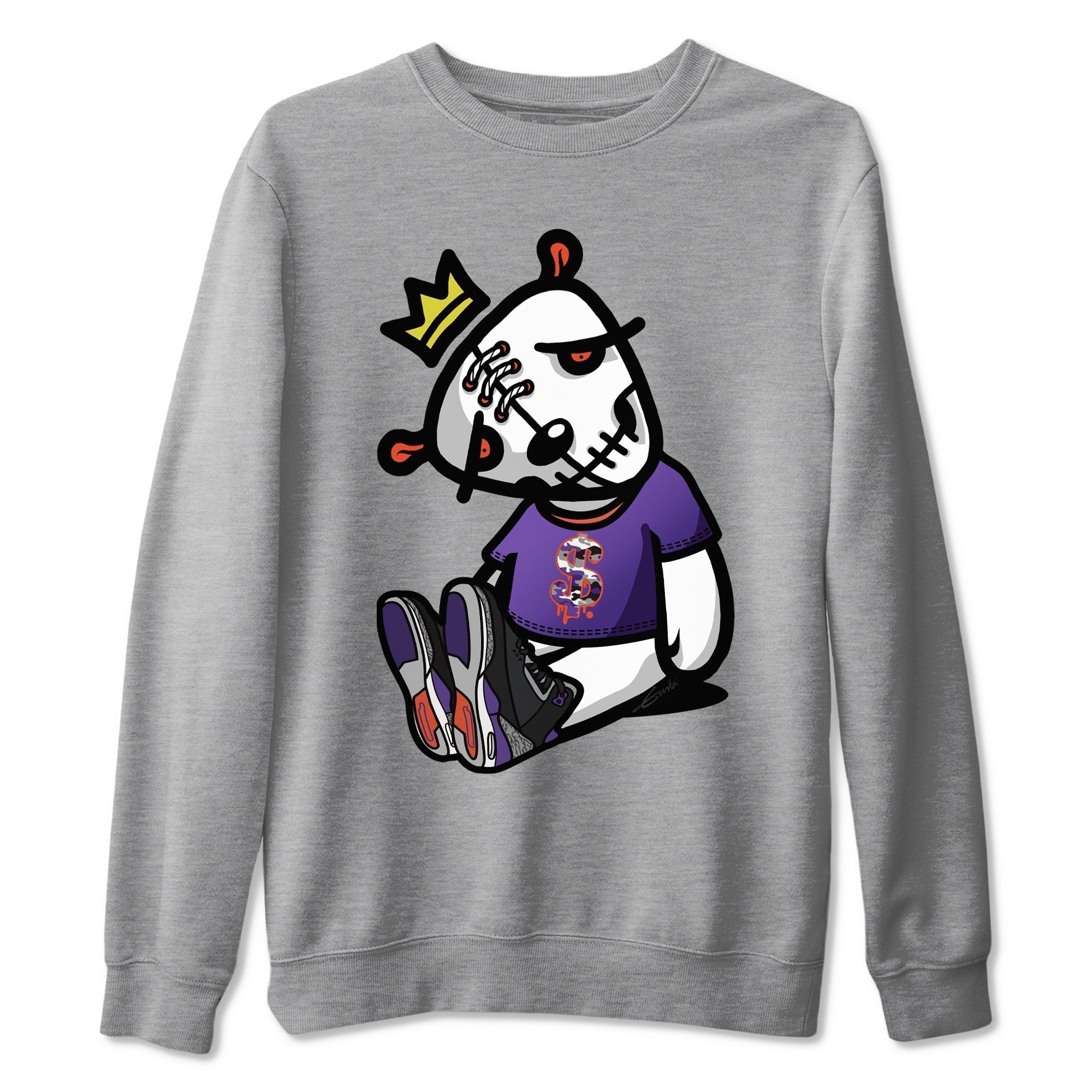 Dead Dolls Unisex Tops - Air Jordan 3 Court Purple