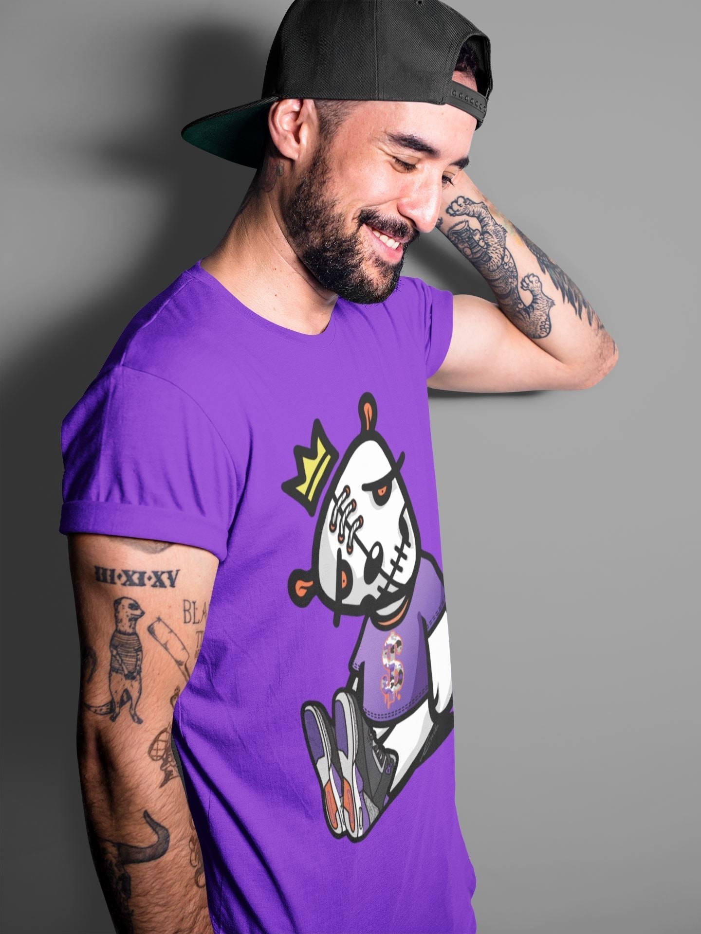 Dead Dolls Unisex Tops - Air Jordan 3 Court Purple