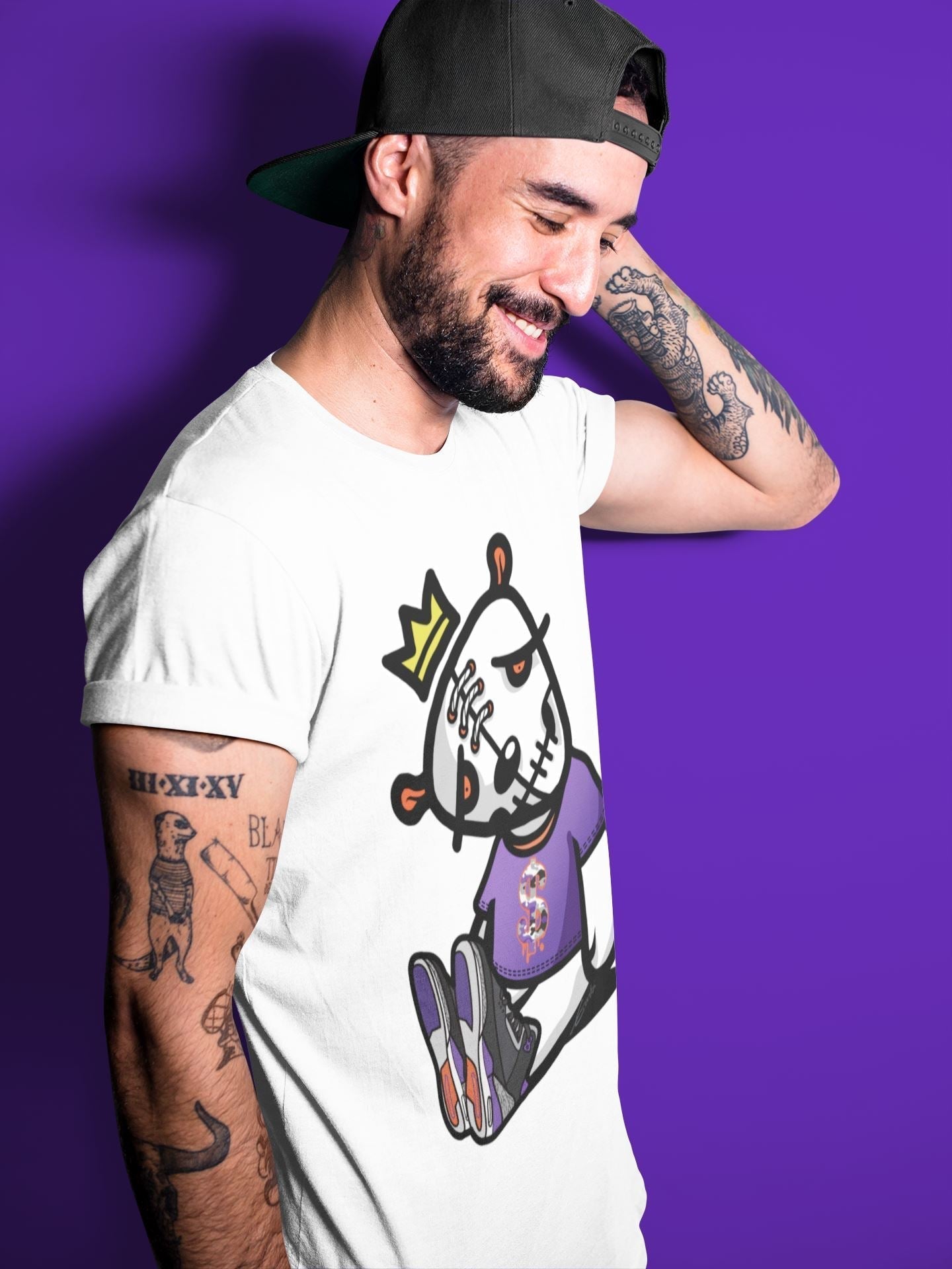 Dead Dolls Unisex Tops - Air Jordan 3 Court Purple