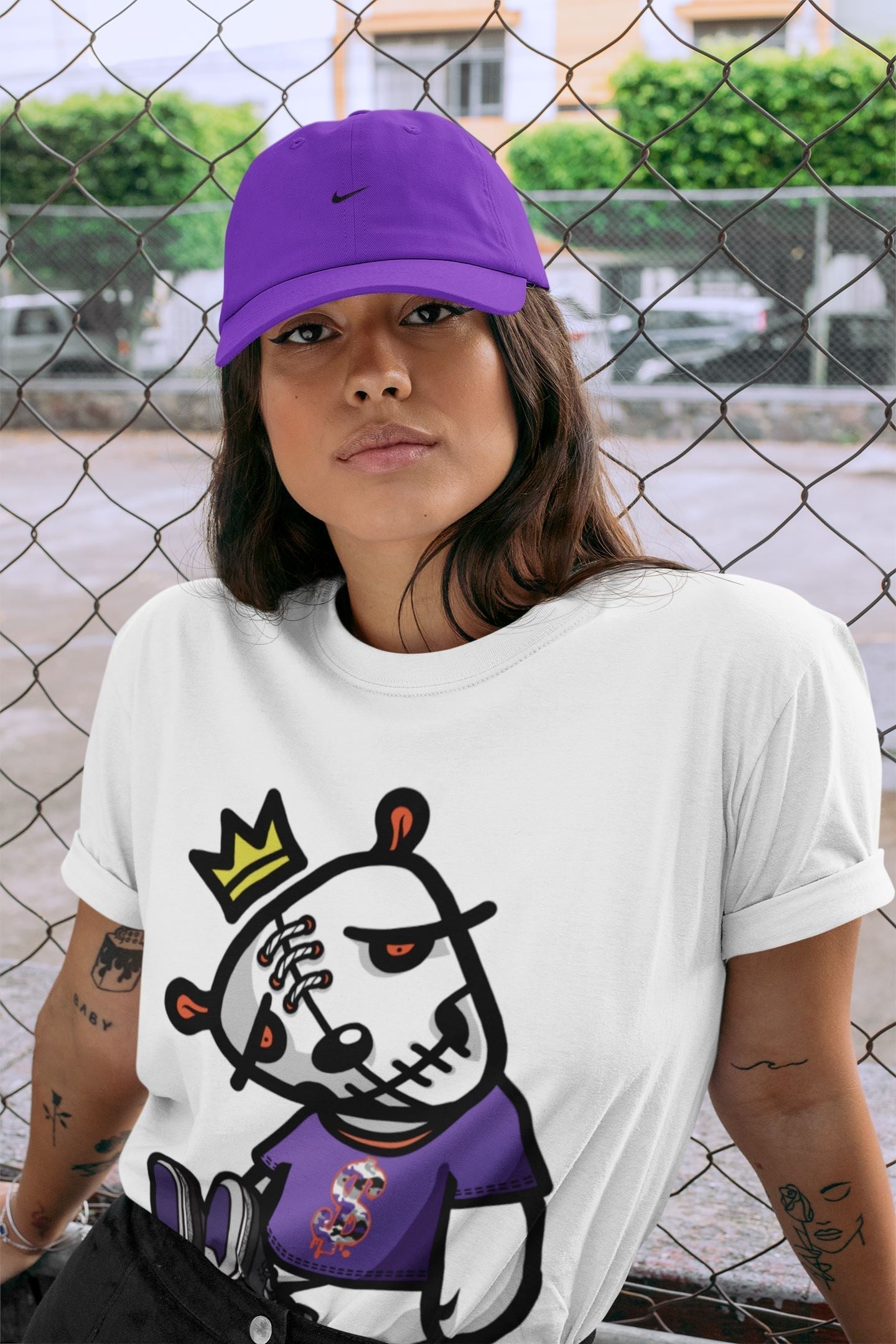 Dead Dolls Unisex Tops - Air Jordan 3 Court Purple