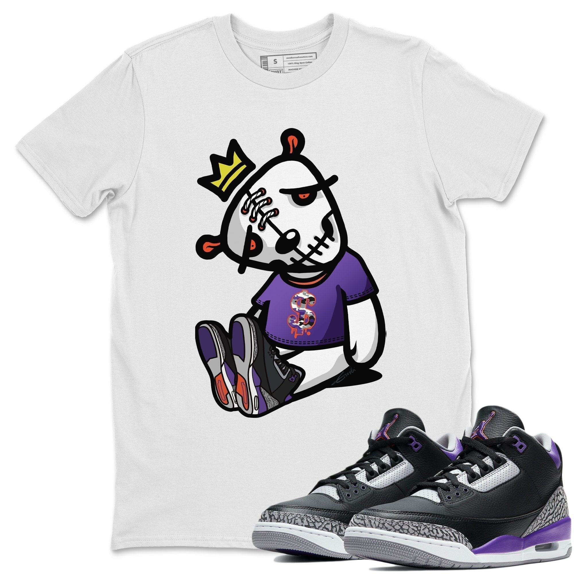 Dead Dolls Unisex Tops - Air Jordan 3 Court Purple