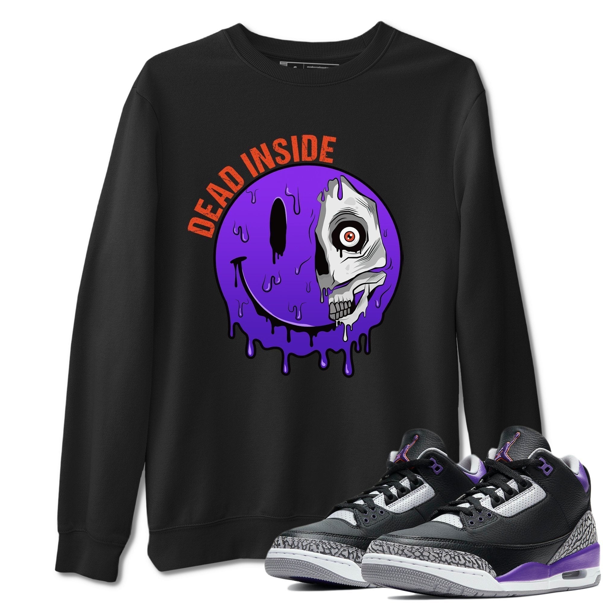 Dead Inside Unisex Tops - Air Jordan 3 Court Purple