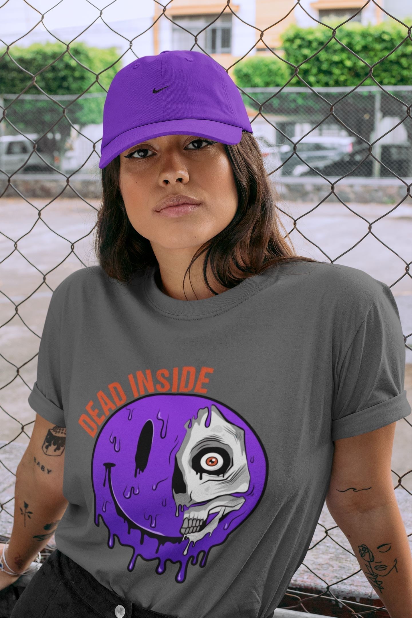 Dead Inside Unisex Tops - Air Jordan 3 Court Purple
