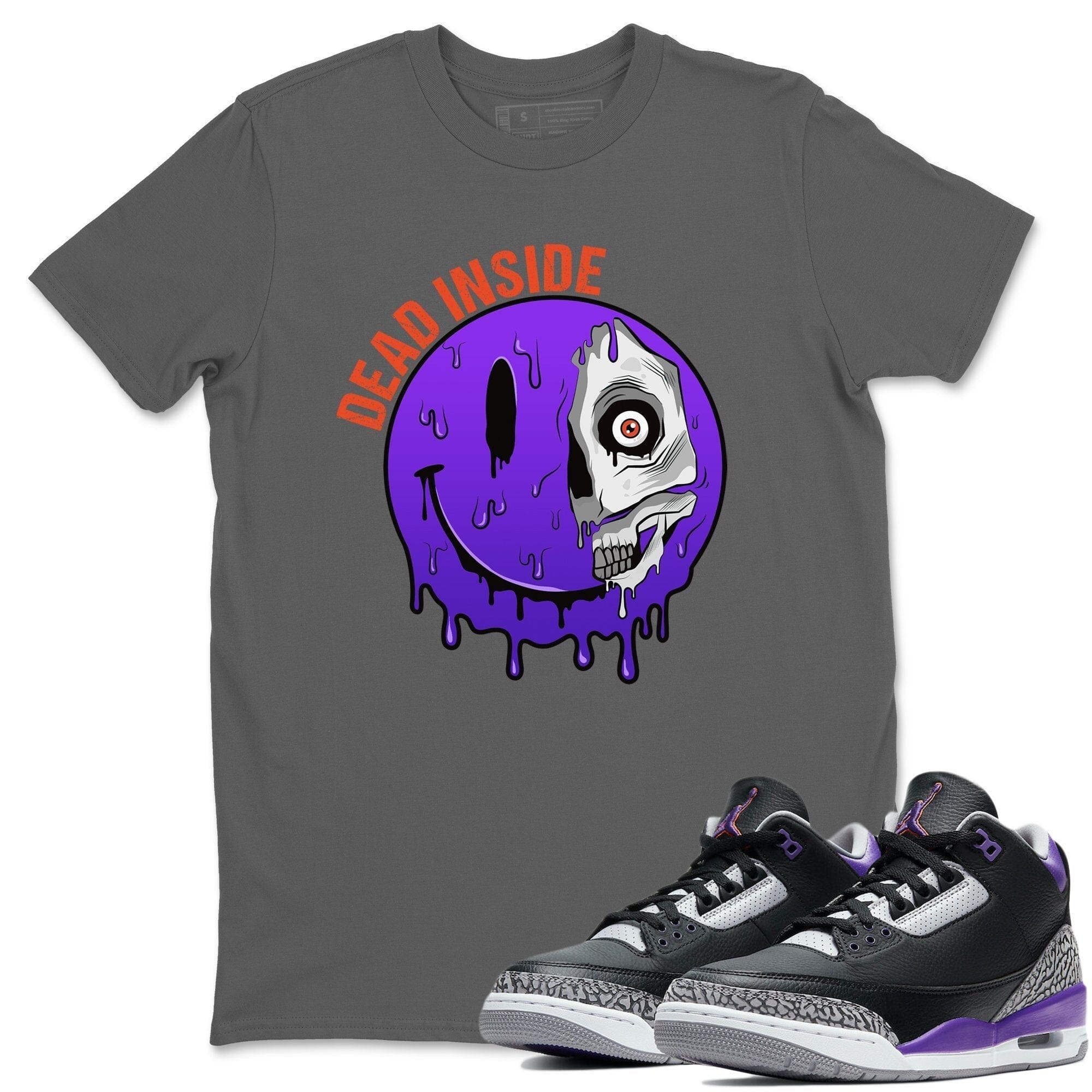 Dead Inside Unisex Tops - Air Jordan 3 Court Purple