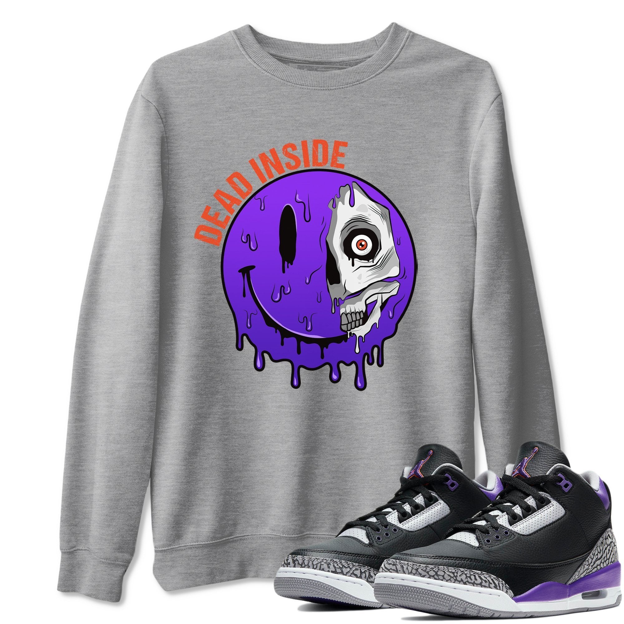 Dead Inside Unisex Tops - Air Jordan 3 Court Purple
