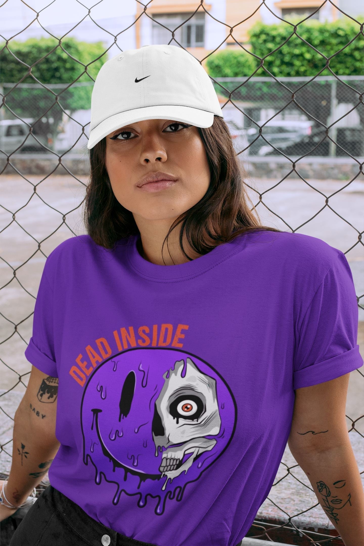 Dead Inside Unisex Tops - Air Jordan 3 Court Purple
