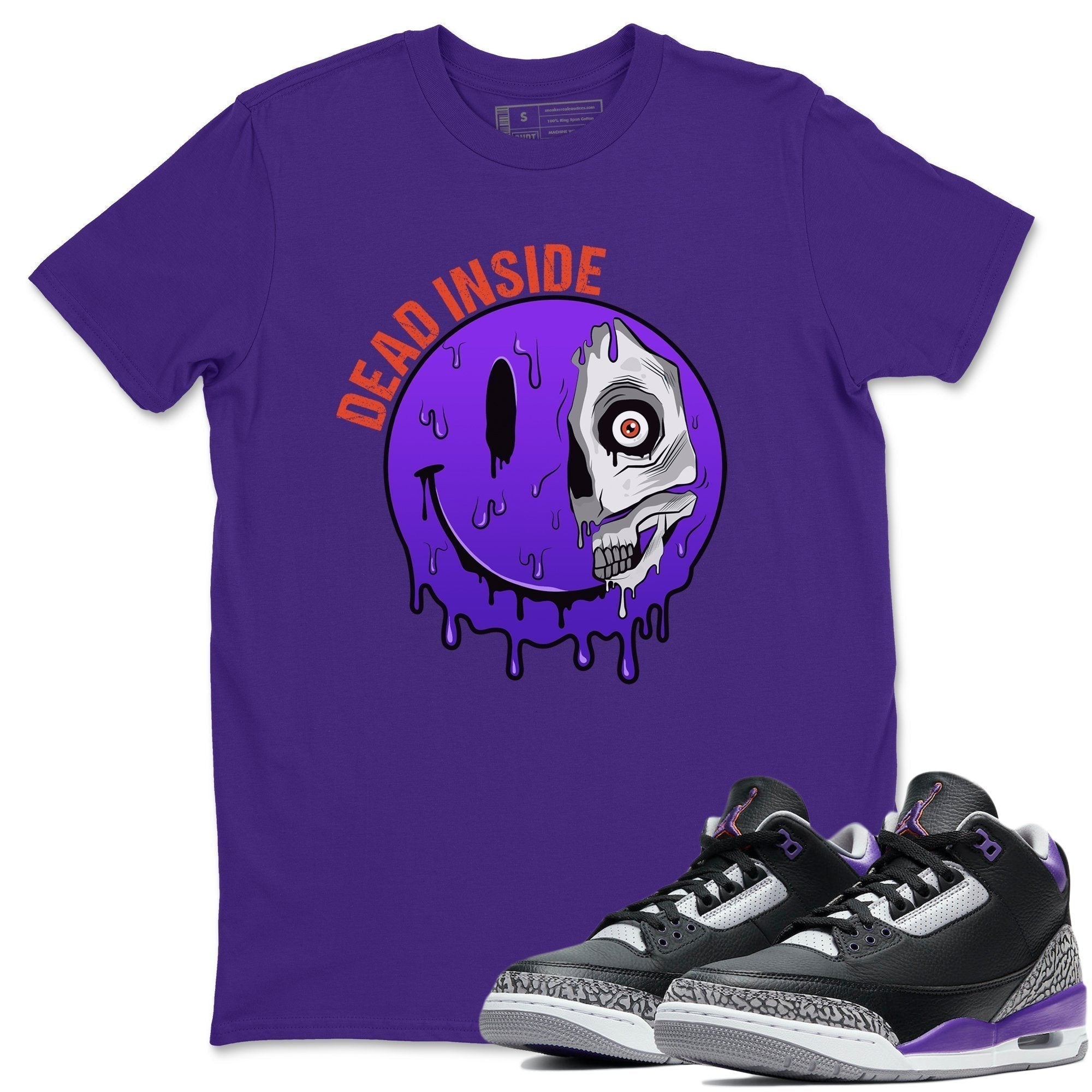 Dead Inside Unisex Tops - Air Jordan 3 Court Purple