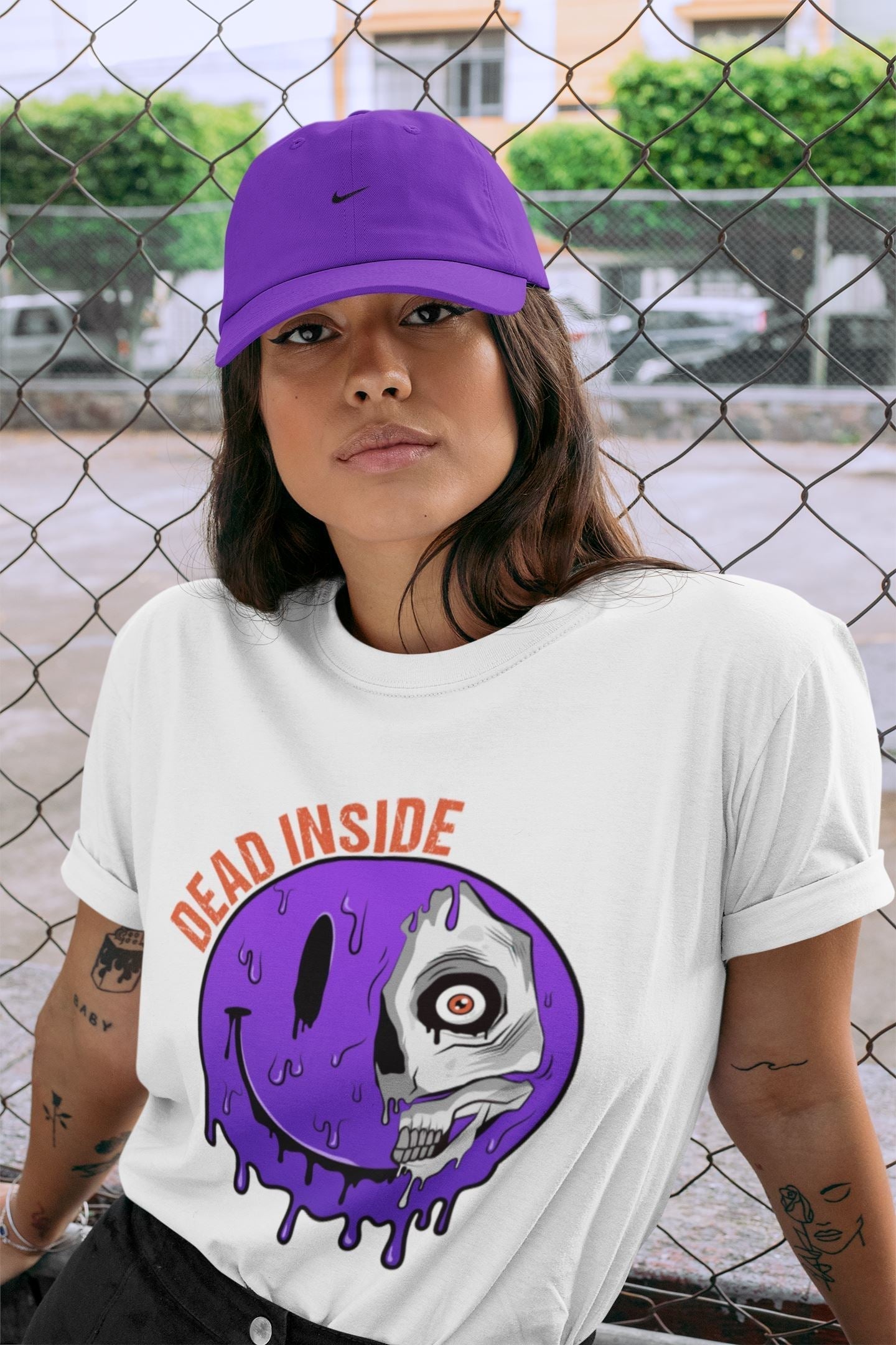 Dead Inside Unisex Tops - Air Jordan 3 Court Purple
