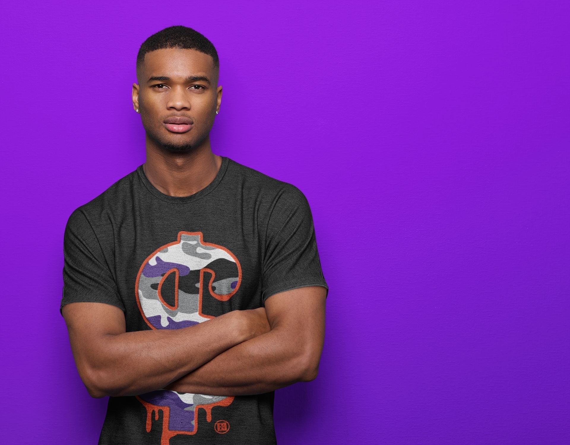 Dollar Camo Unisex Tops - Air Jordan 3 Court Purple
