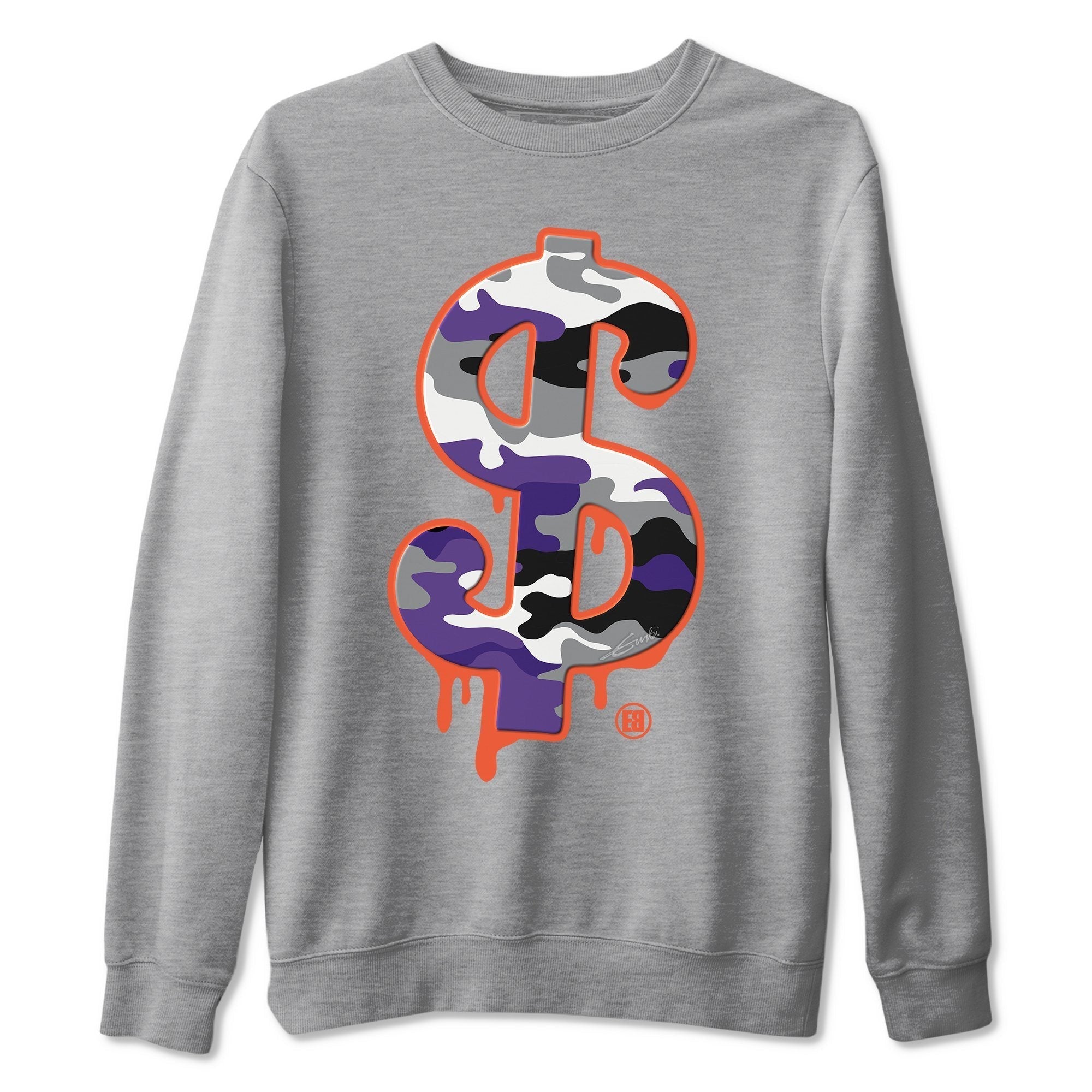 Dollar Camo Unisex Tops - Air Jordan 3 Court Purple