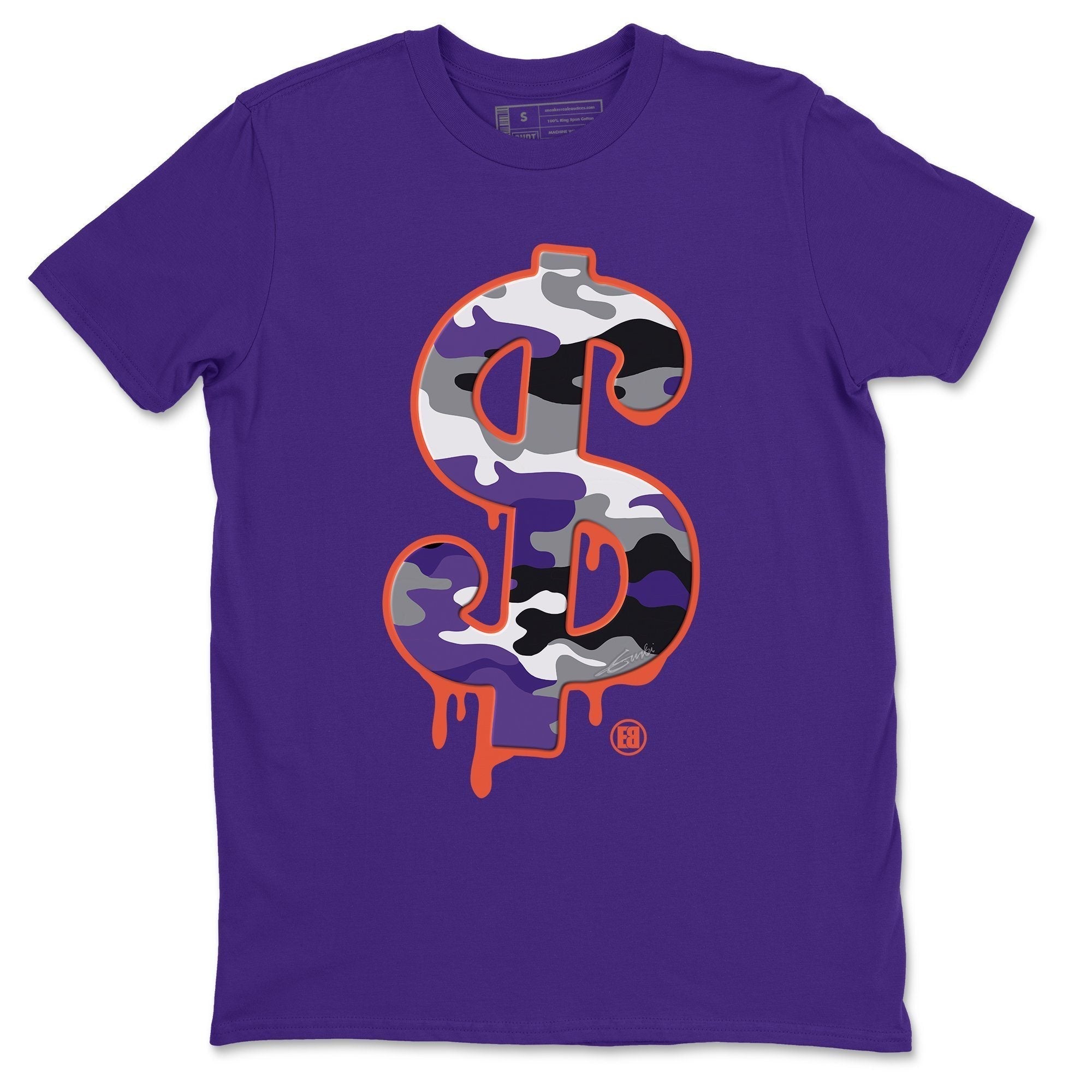 Dollar Camo Unisex Tops - Air Jordan 3 Court Purple