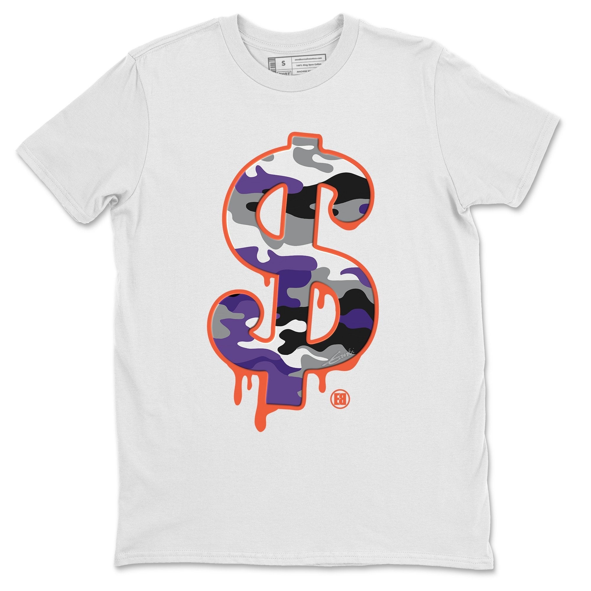 Dollar Camo Unisex Tops - Air Jordan 3 Court Purple