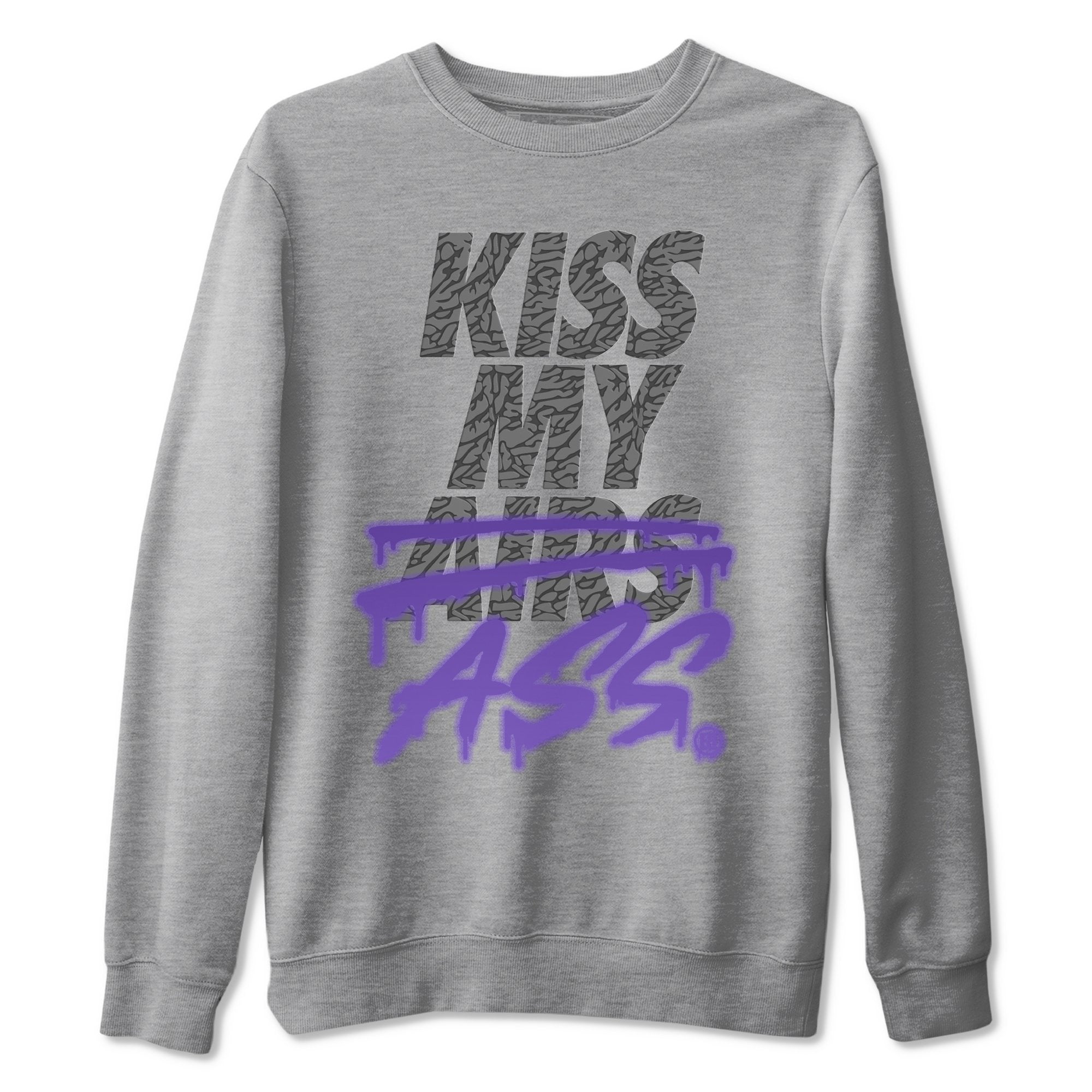 Kiss My Ass Unisex Tops - Air Jordan 3 Court Purple