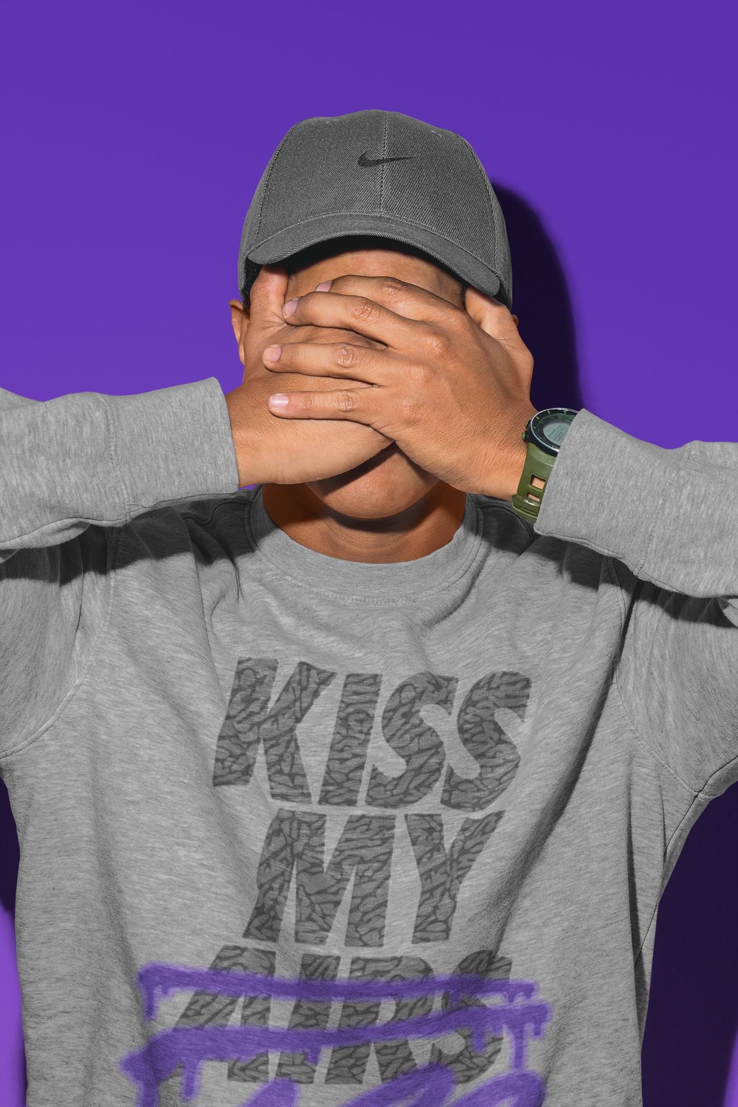 Kiss My Ass Unisex Tops - Air Jordan 3 Court Purple