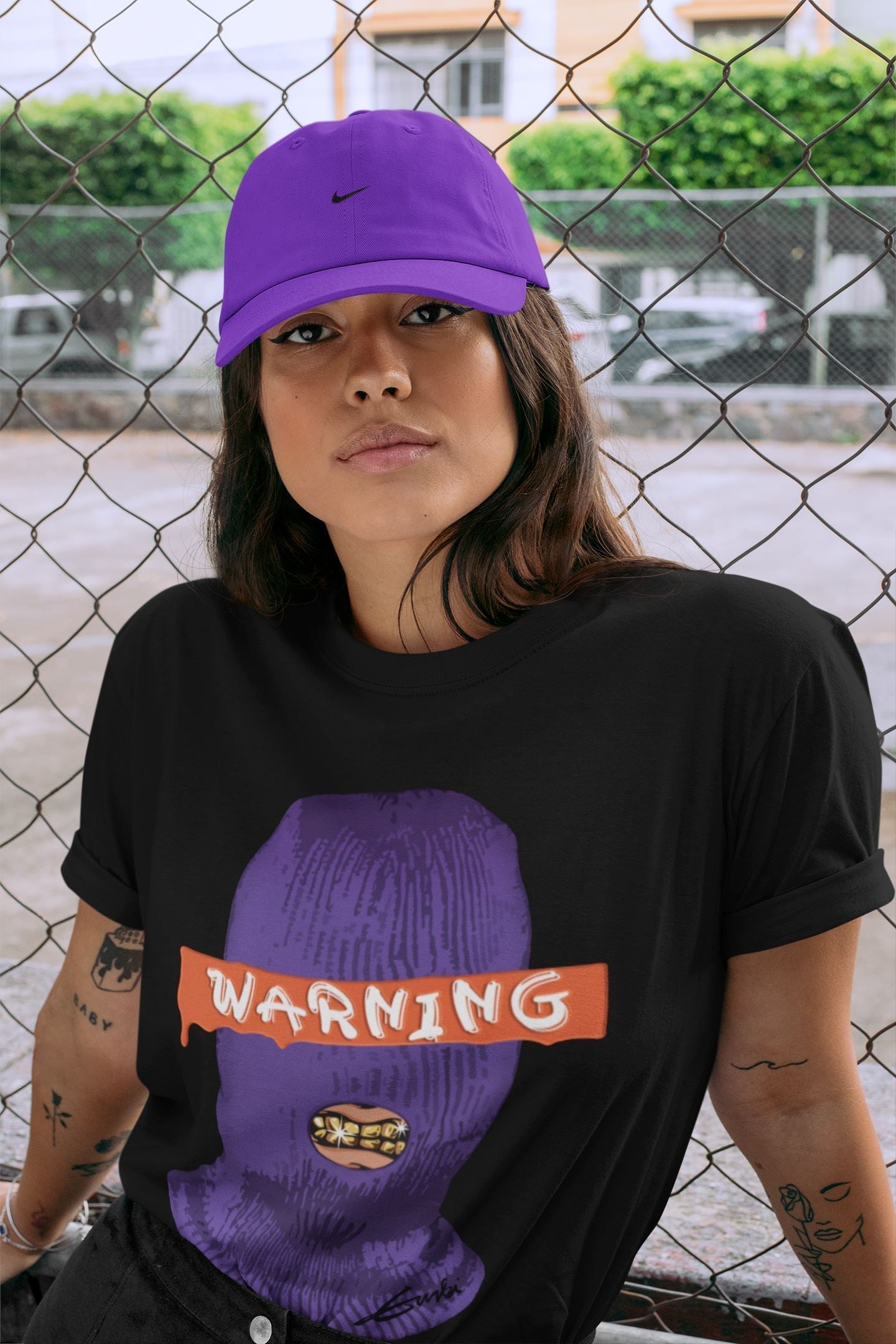Warning Unisex Tops - Air Jordan 3 Court Purple