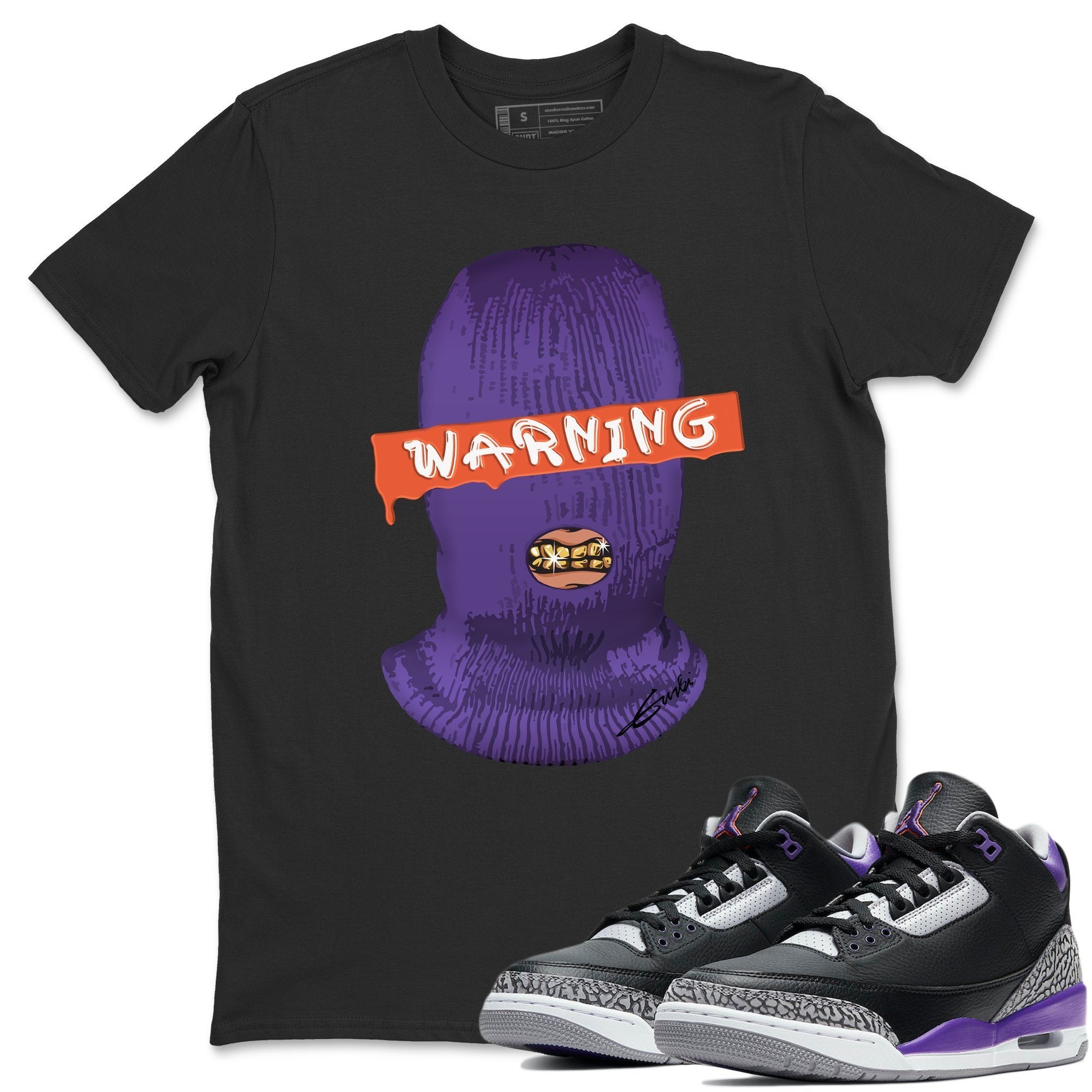 Warning Unisex Tops - Air Jordan 3 Court Purple
