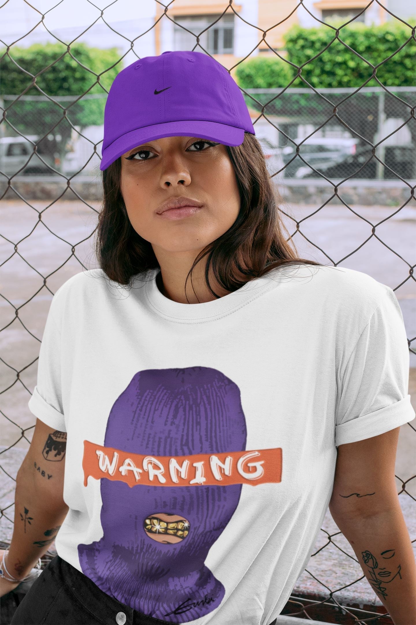 Warning Unisex Tops - Air Jordan 3 Court Purple