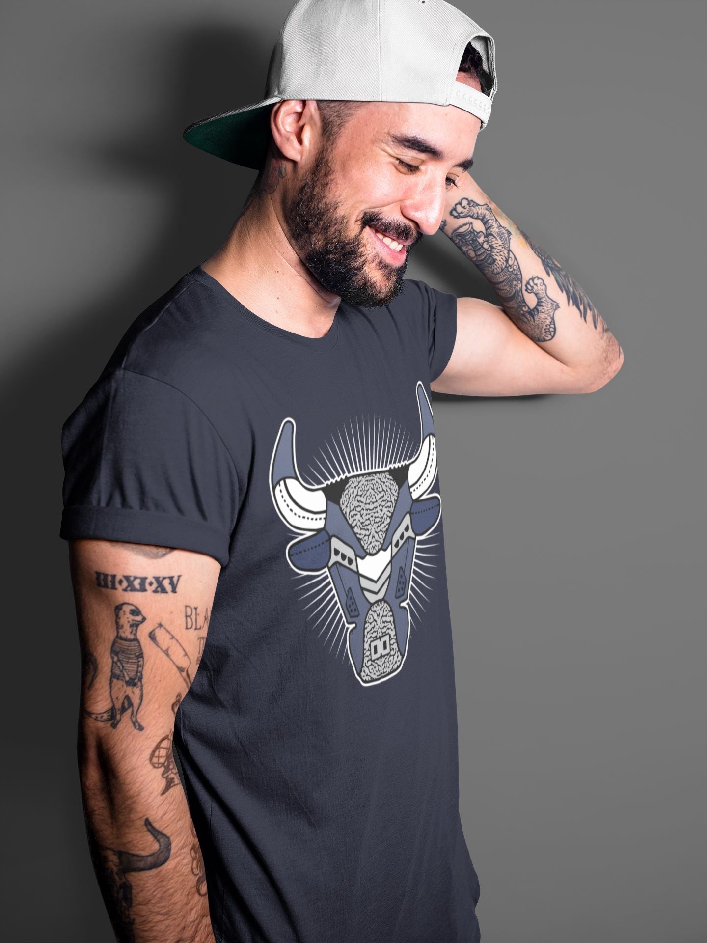Bull Head Unisex Tops - Air Jordan 3 Midnight Navy