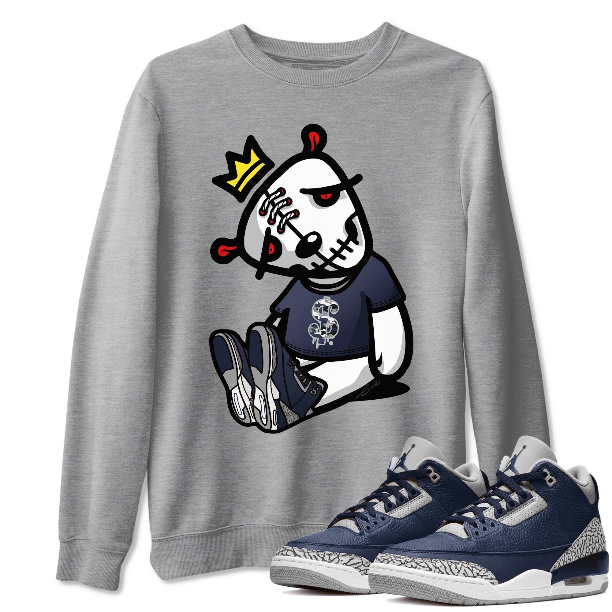 Dead Dolls Unisex Tops - Air Jordan 3 Midnight Navy