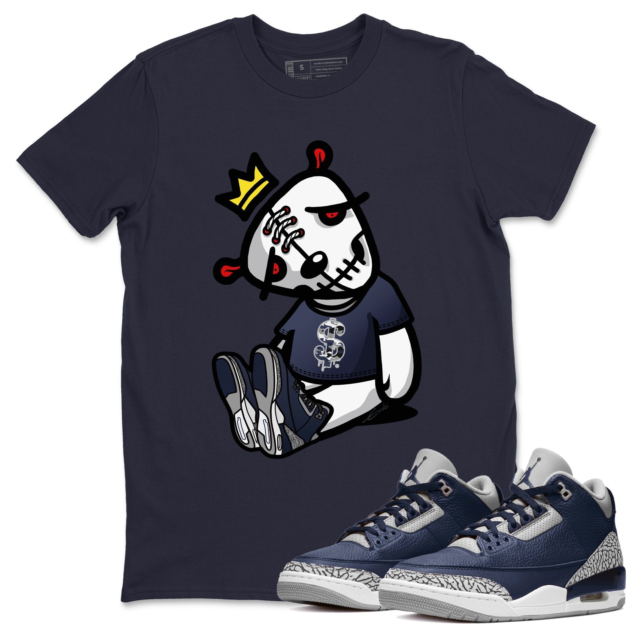 Dead Dolls Unisex Tops - Air Jordan 3 Midnight Navy