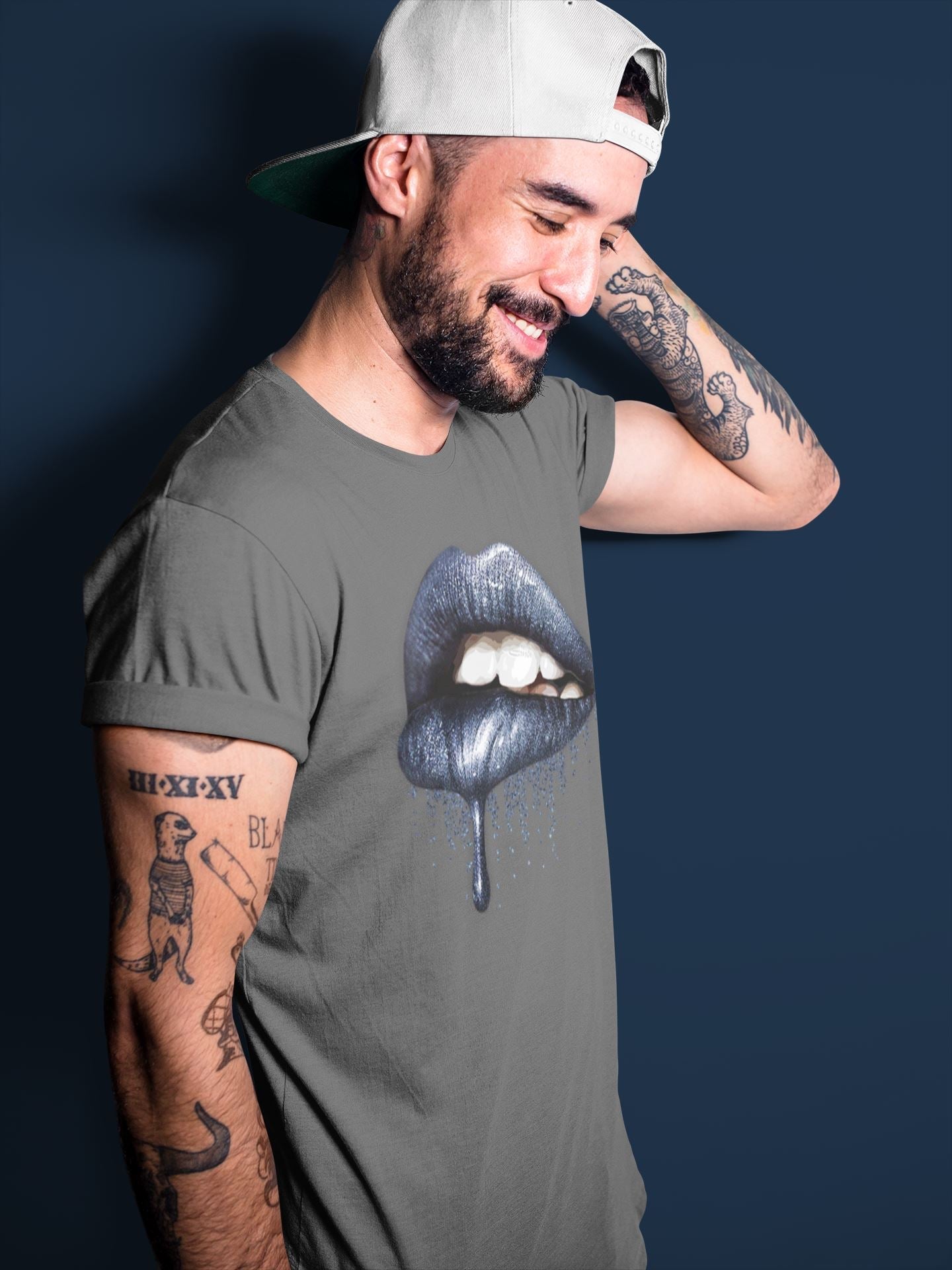 Dripping Lips Unisex Tops - Air Jordan 3 Midnight Navy