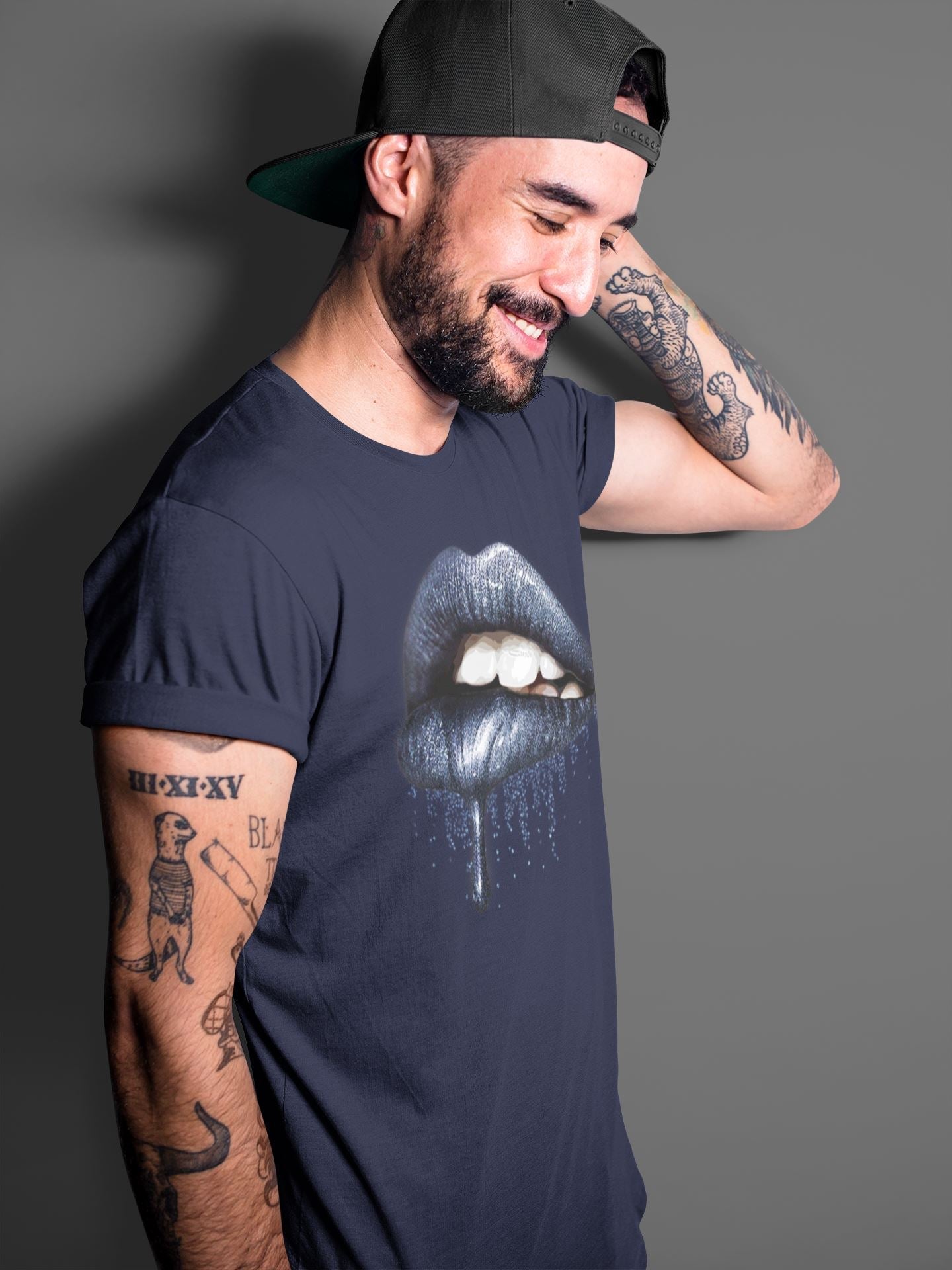 Dripping Lips Unisex Tops - Air Jordan 3 Midnight Navy