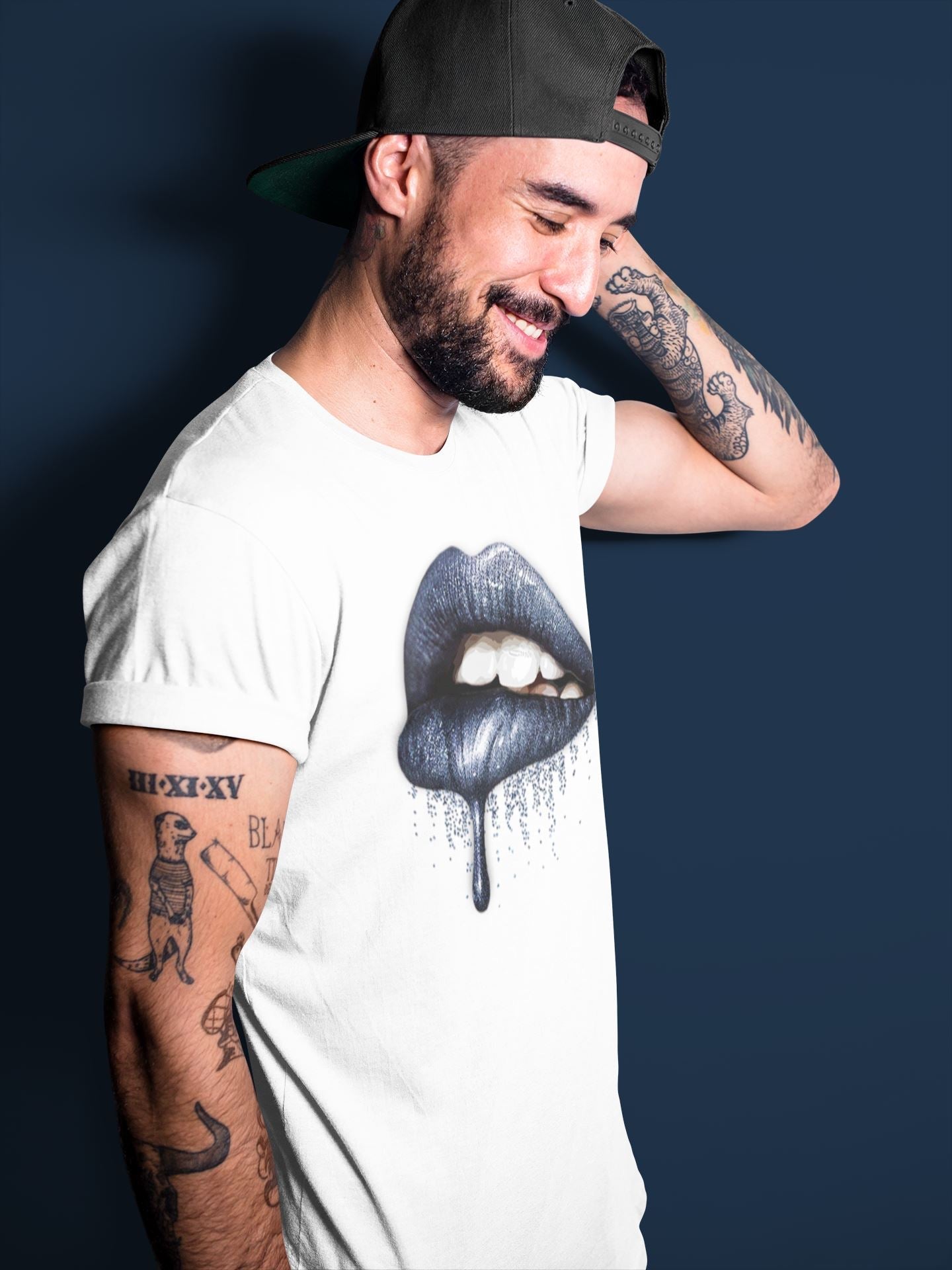 Dripping Lips Unisex Tops - Air Jordan 3 Midnight Navy