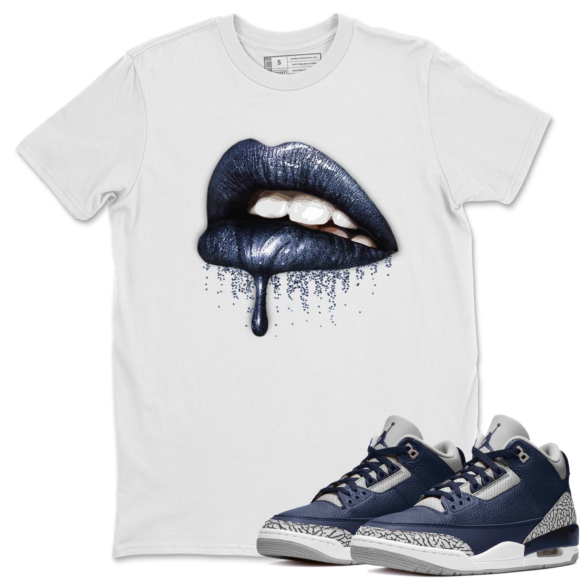Dripping Lips Unisex Tops - Air Jordan 3 Midnight Navy