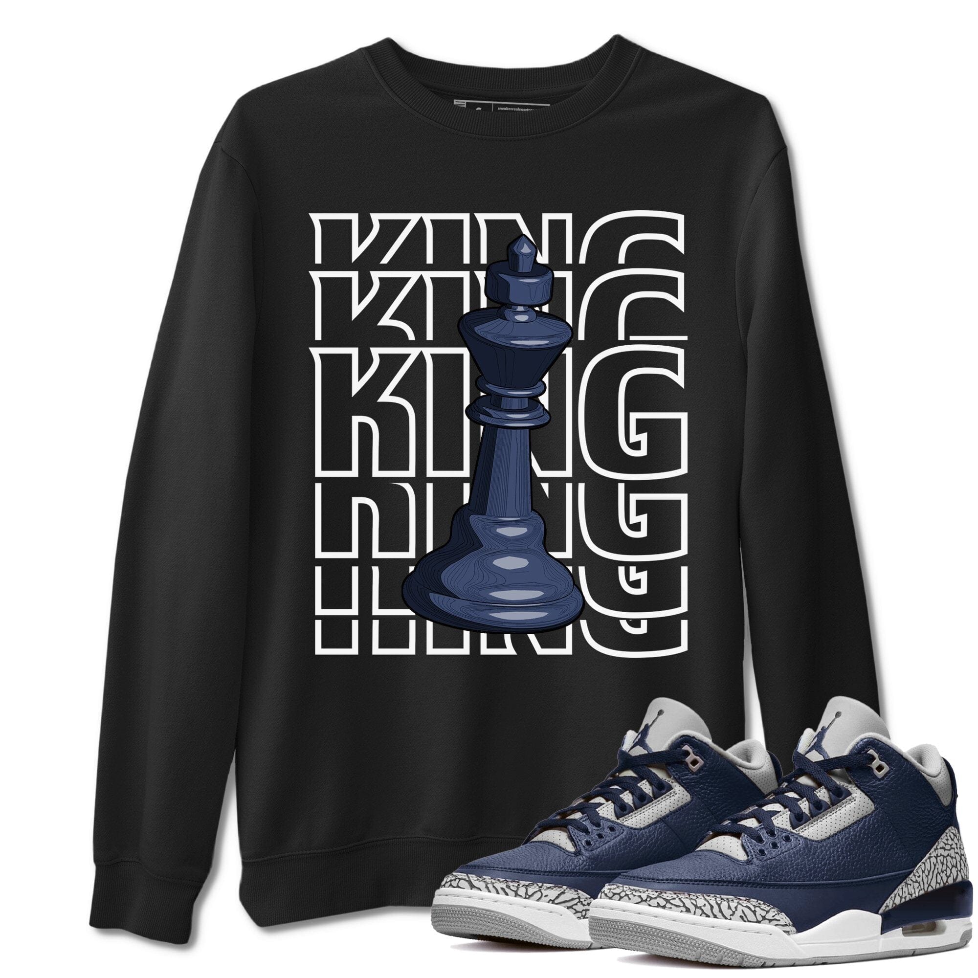 King Unisex Tops - Air Jordan 3 Midnight Navy