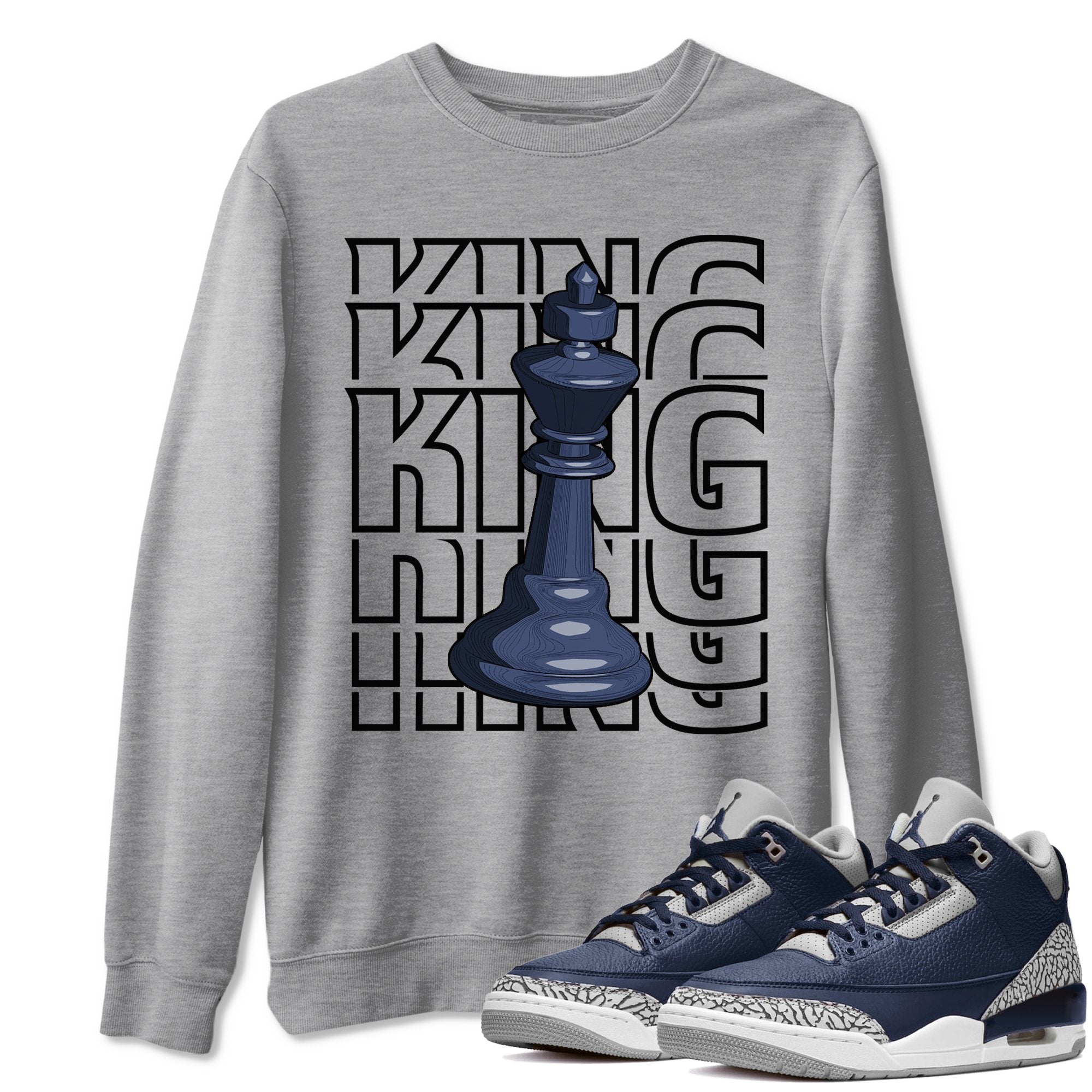 King Unisex Tops - Air Jordan 3 Midnight Navy