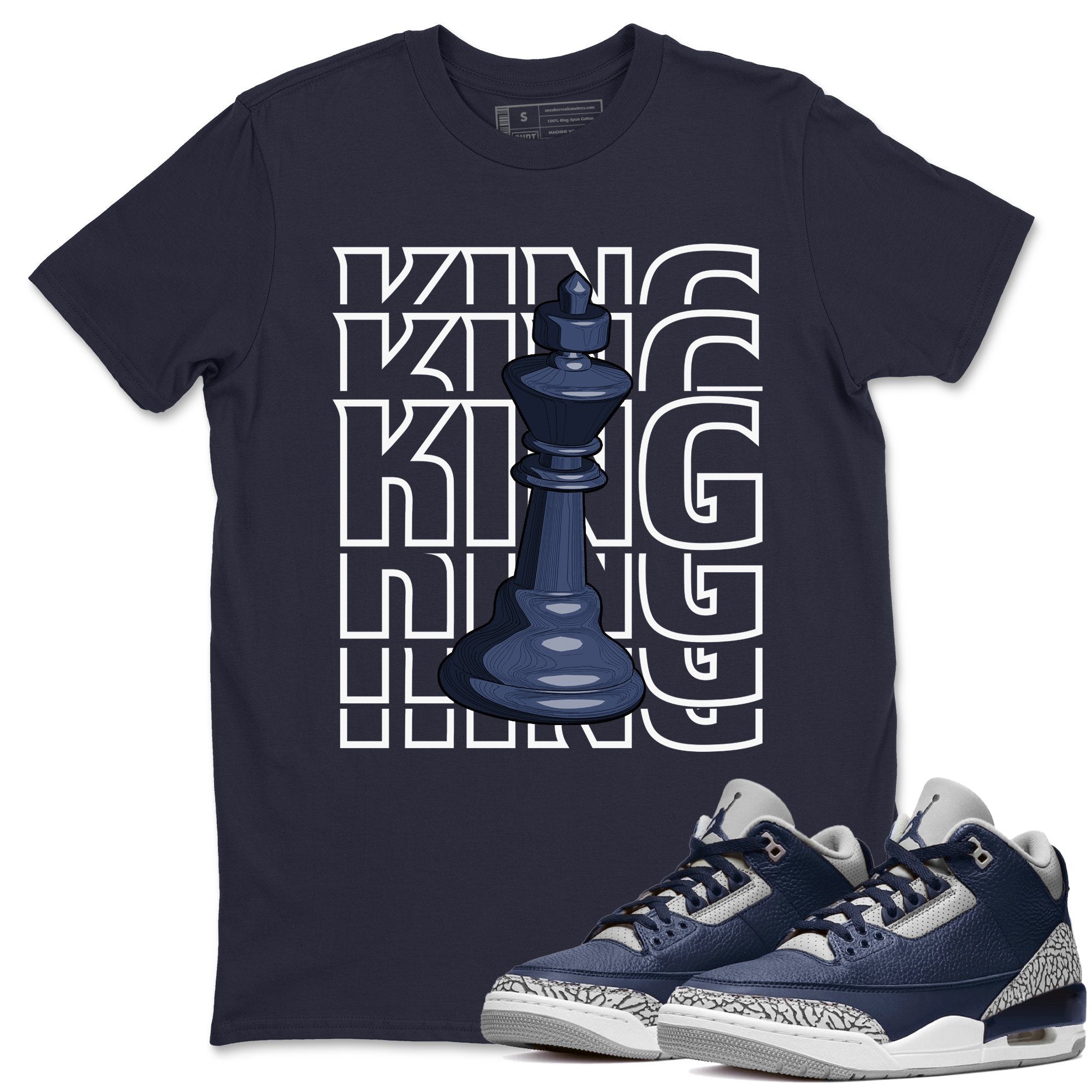 King Unisex Tops - Air Jordan 3 Midnight Navy
