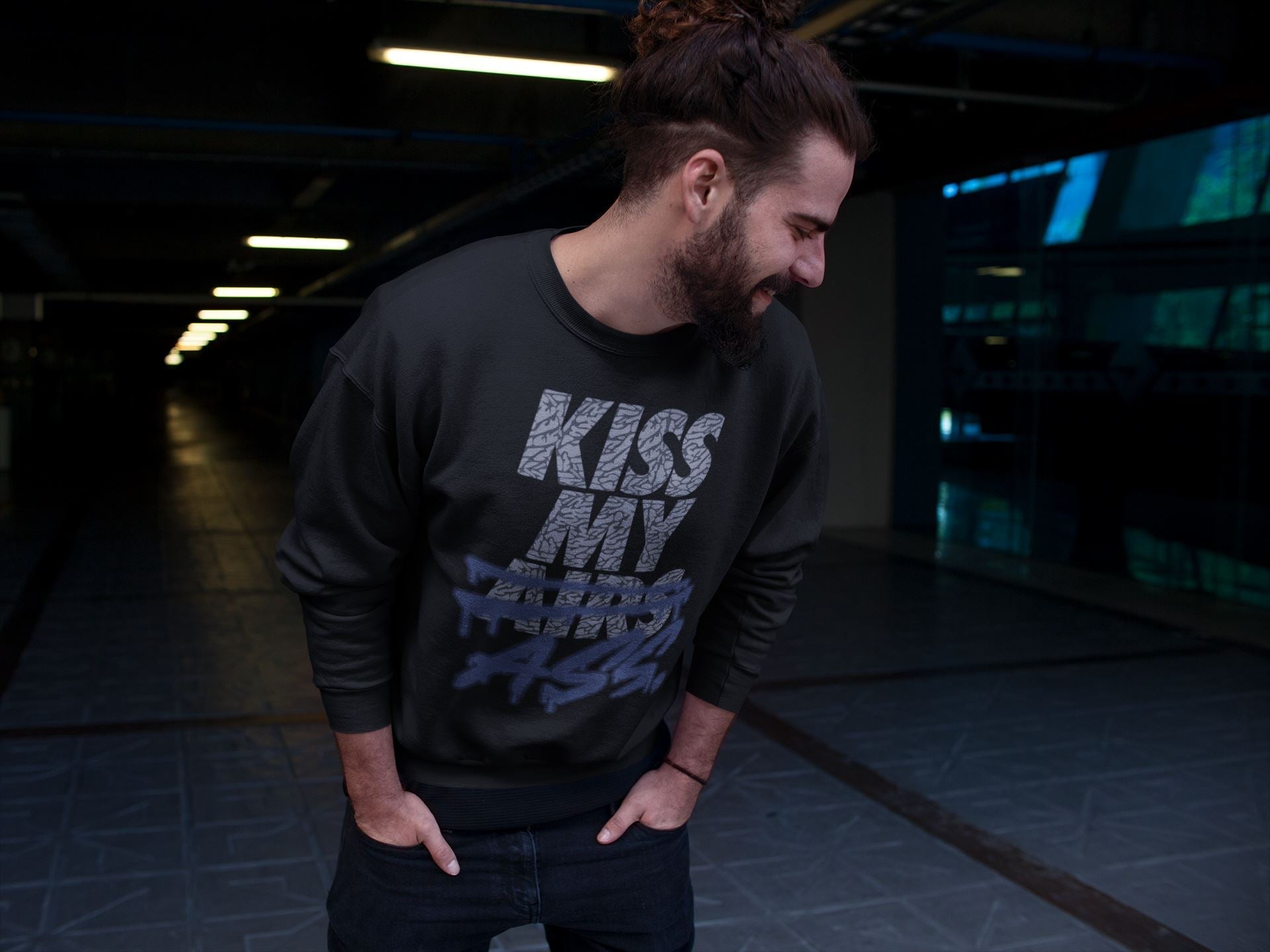 Kiss My Ass Unisex Tops - Air Jordan 3 Midnight Navy