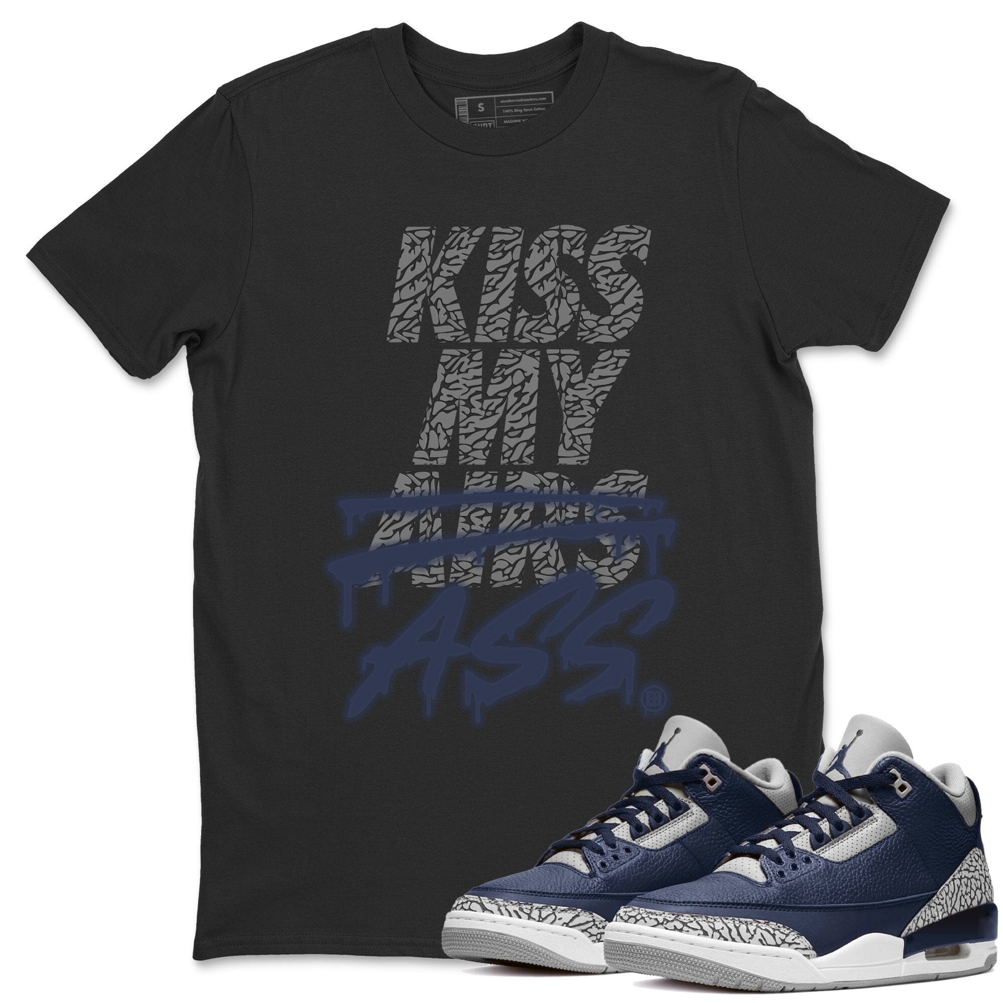 Kiss My Ass Unisex Tops - Air Jordan 3 Midnight Navy