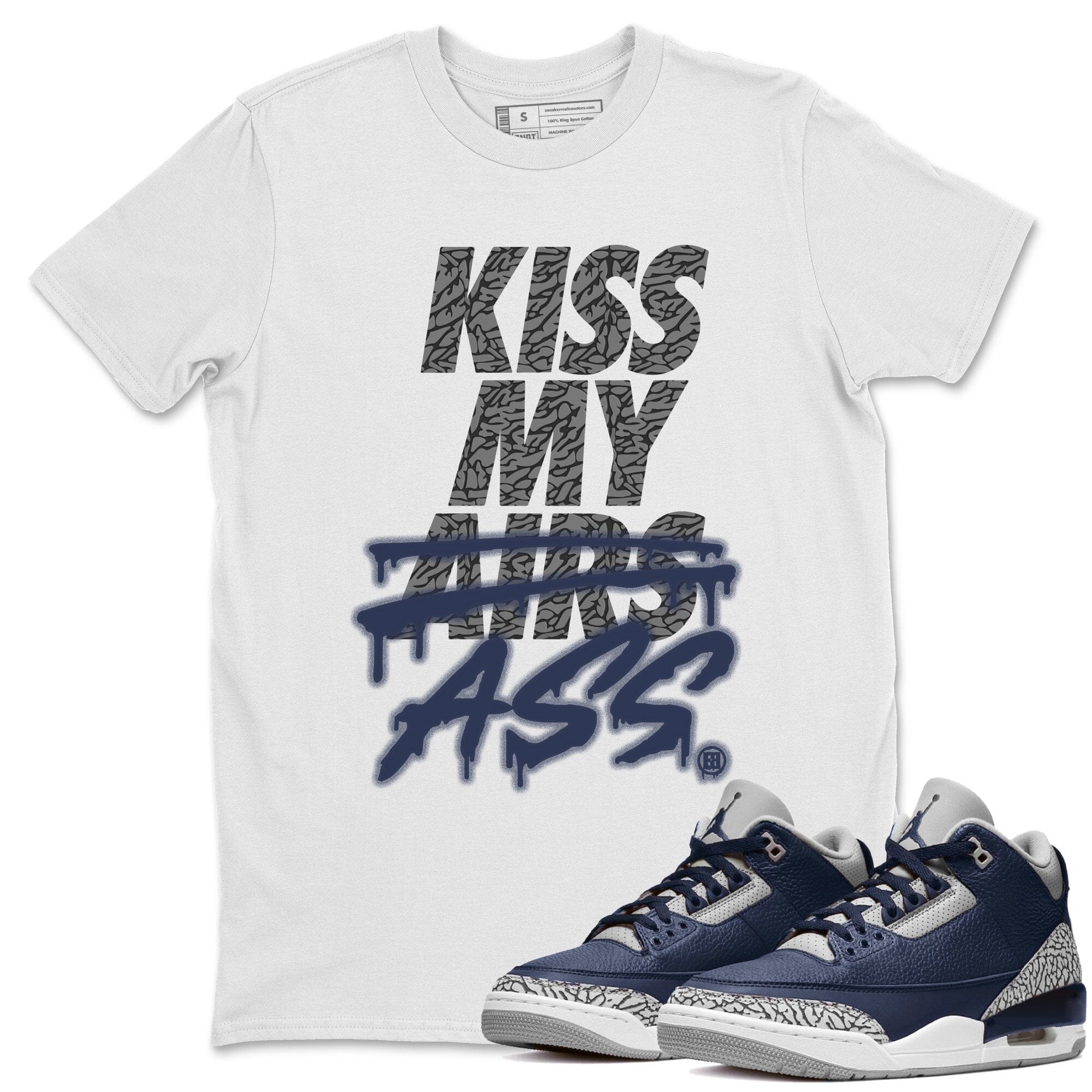 Kiss My Ass Unisex Tops - Air Jordan 3 Midnight Navy