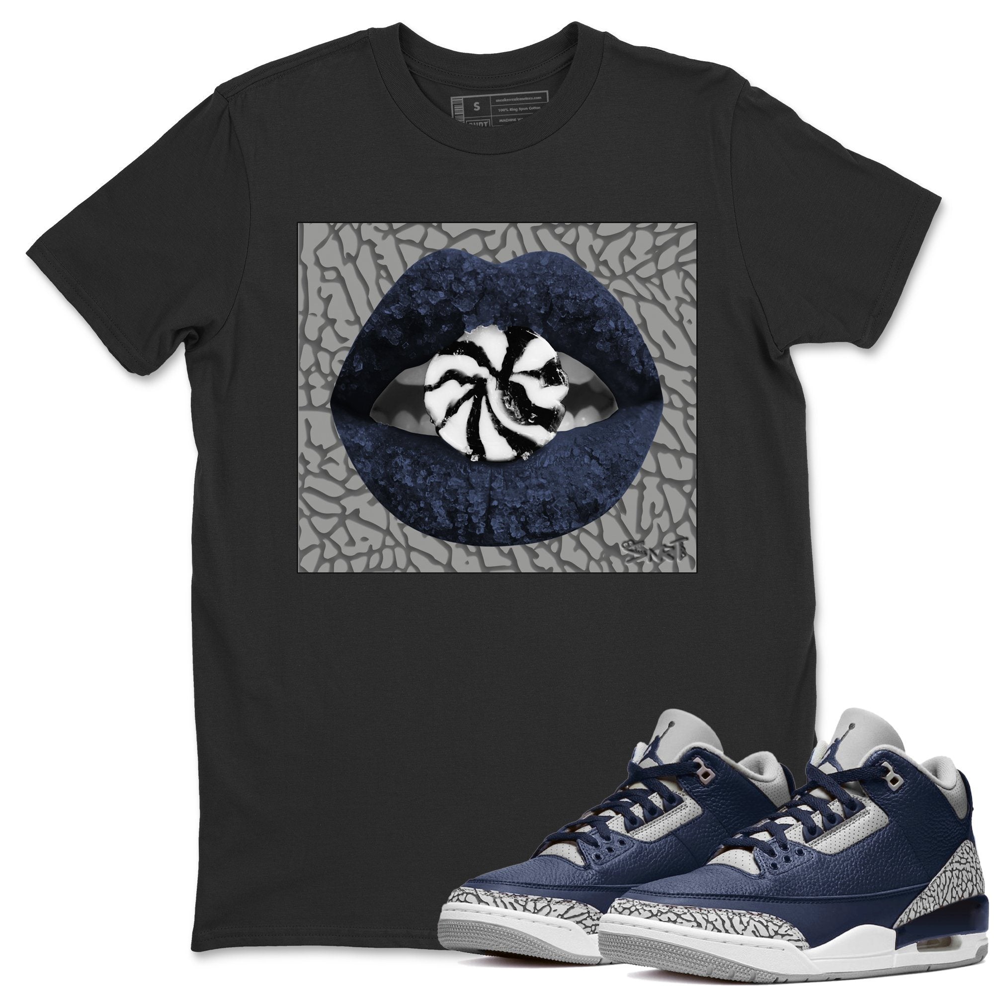 Lips Candy Unisex Tops - Air Jordan 3 Midnight Navy