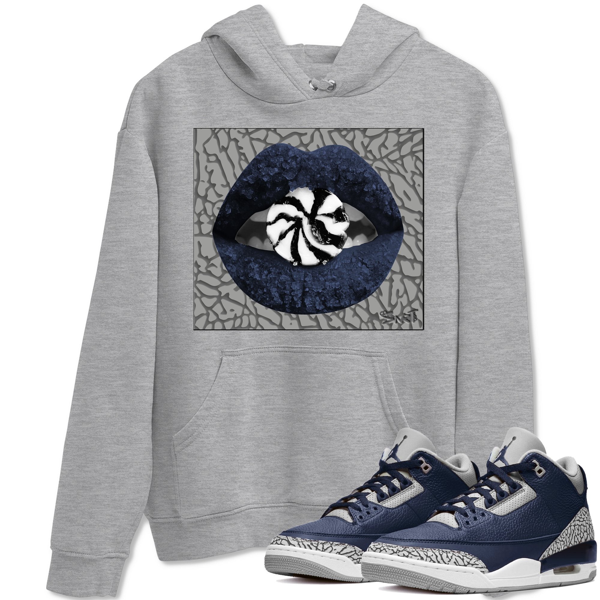 Lips Candy Unisex Tops - Air Jordan 3 Midnight Navy