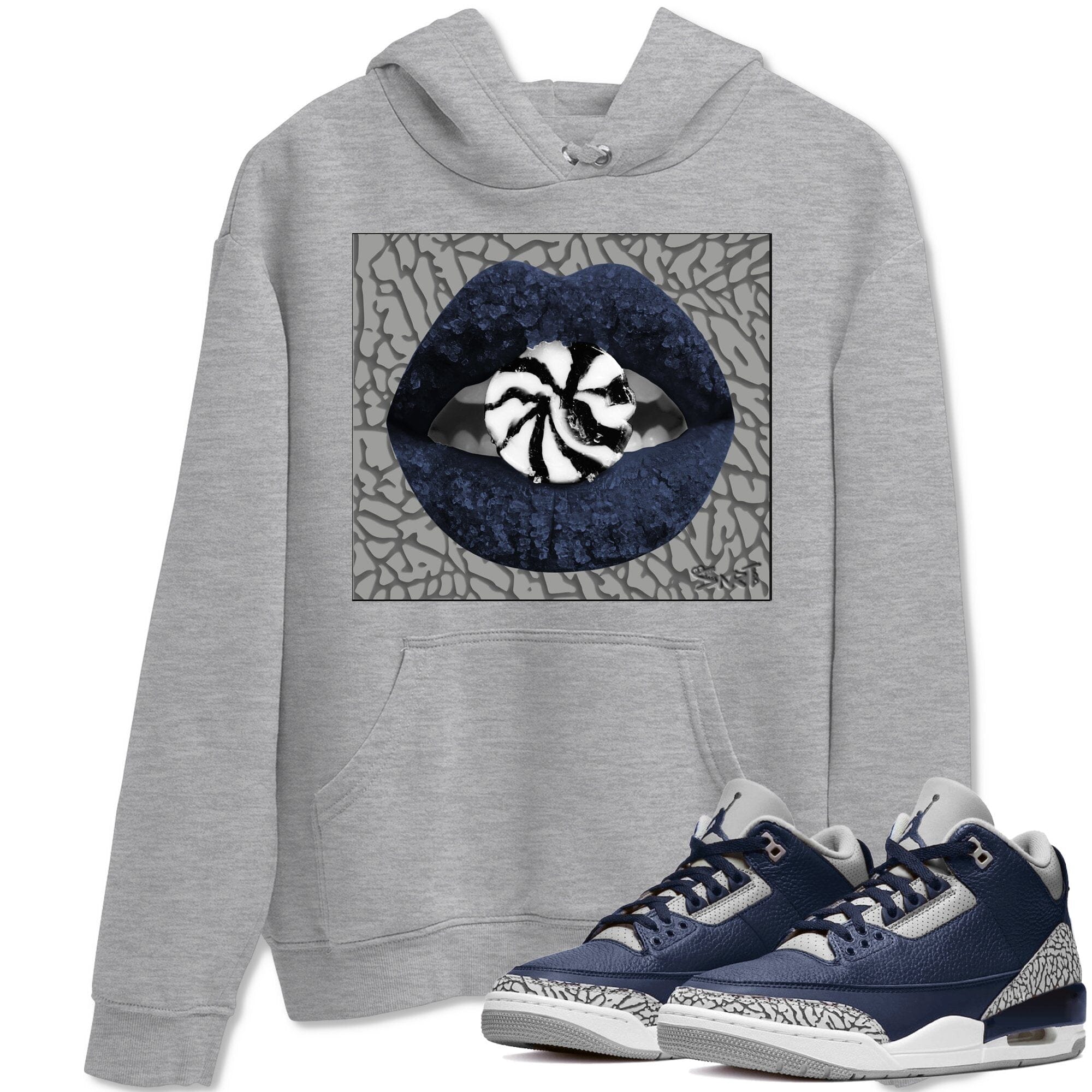 Lips Candy Unisex Tops - Air Jordan 3 Midnight Navy