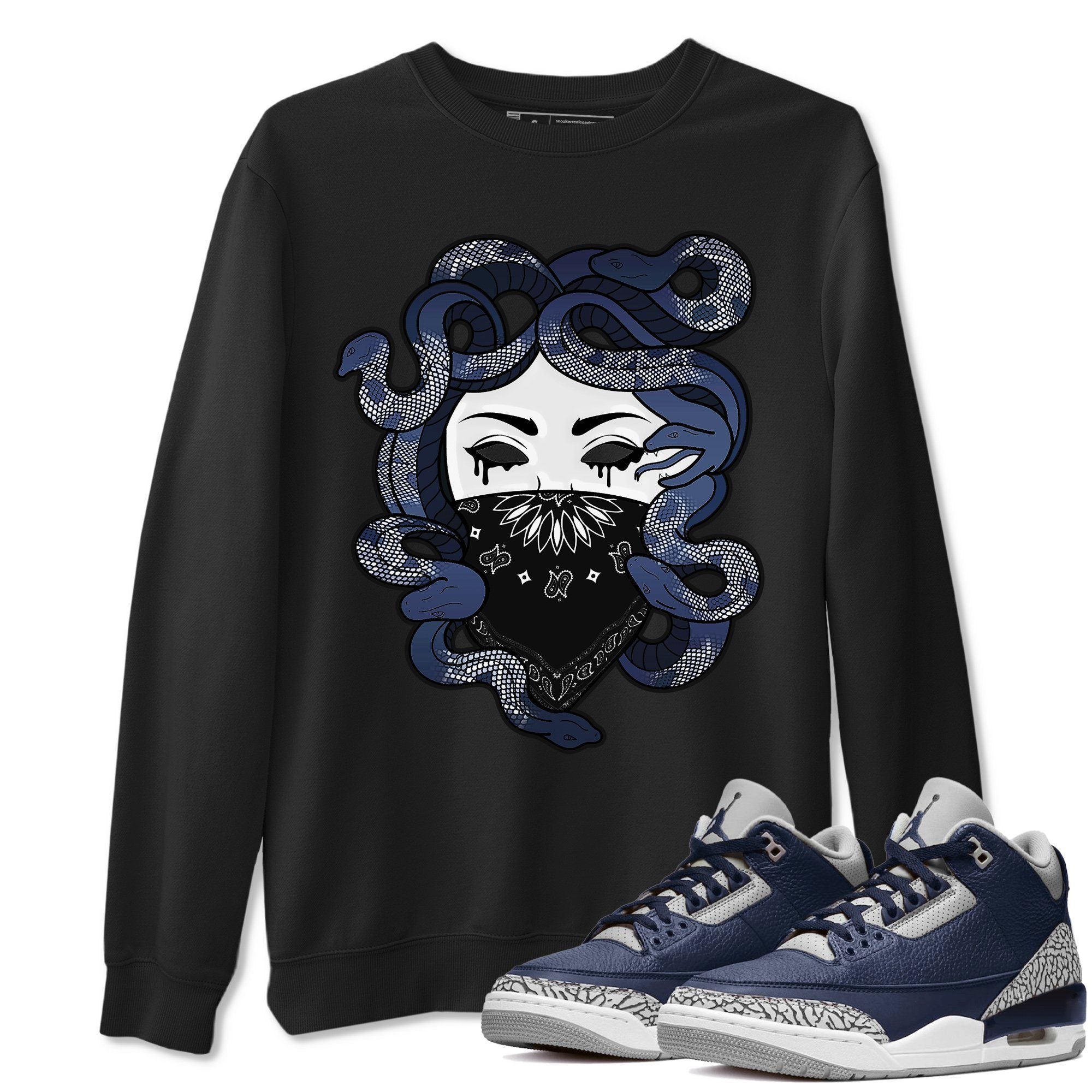 Medusa Unisex Tops - Air Jordan 3 Midnight Navy