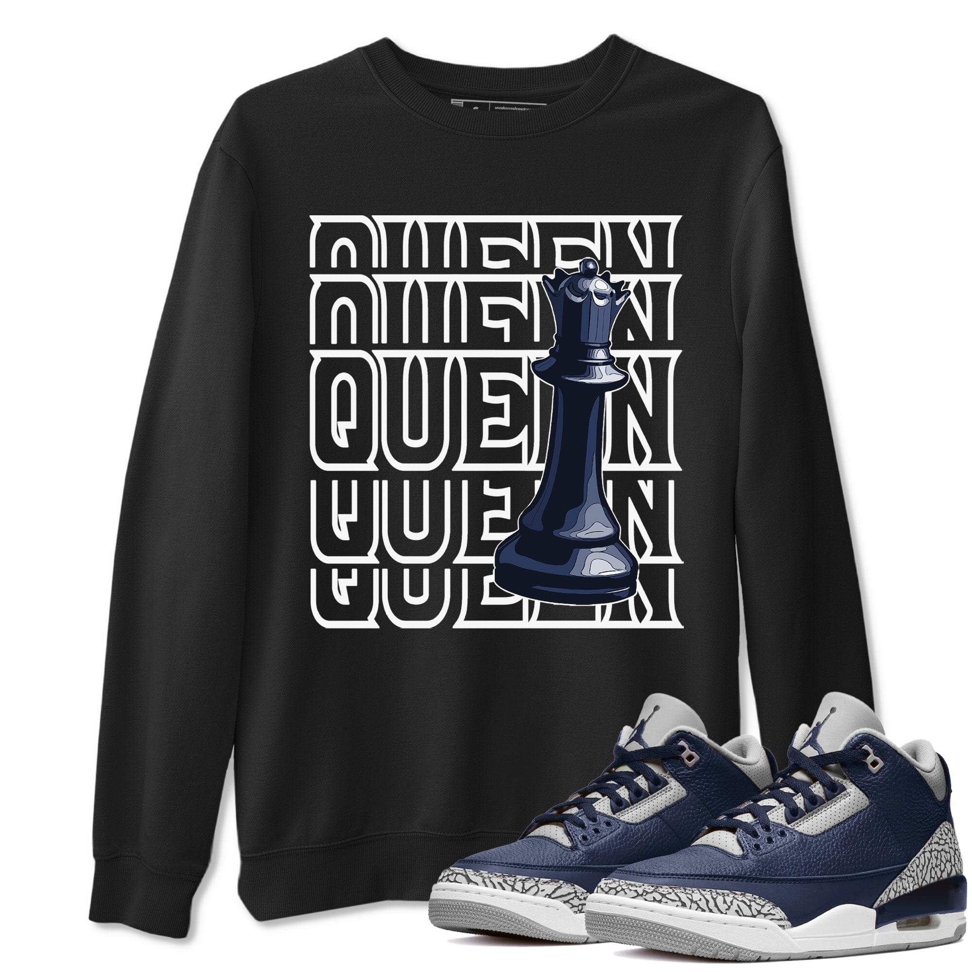 Queen Unisex Tops - Air Jordan 3 Midnight Navy