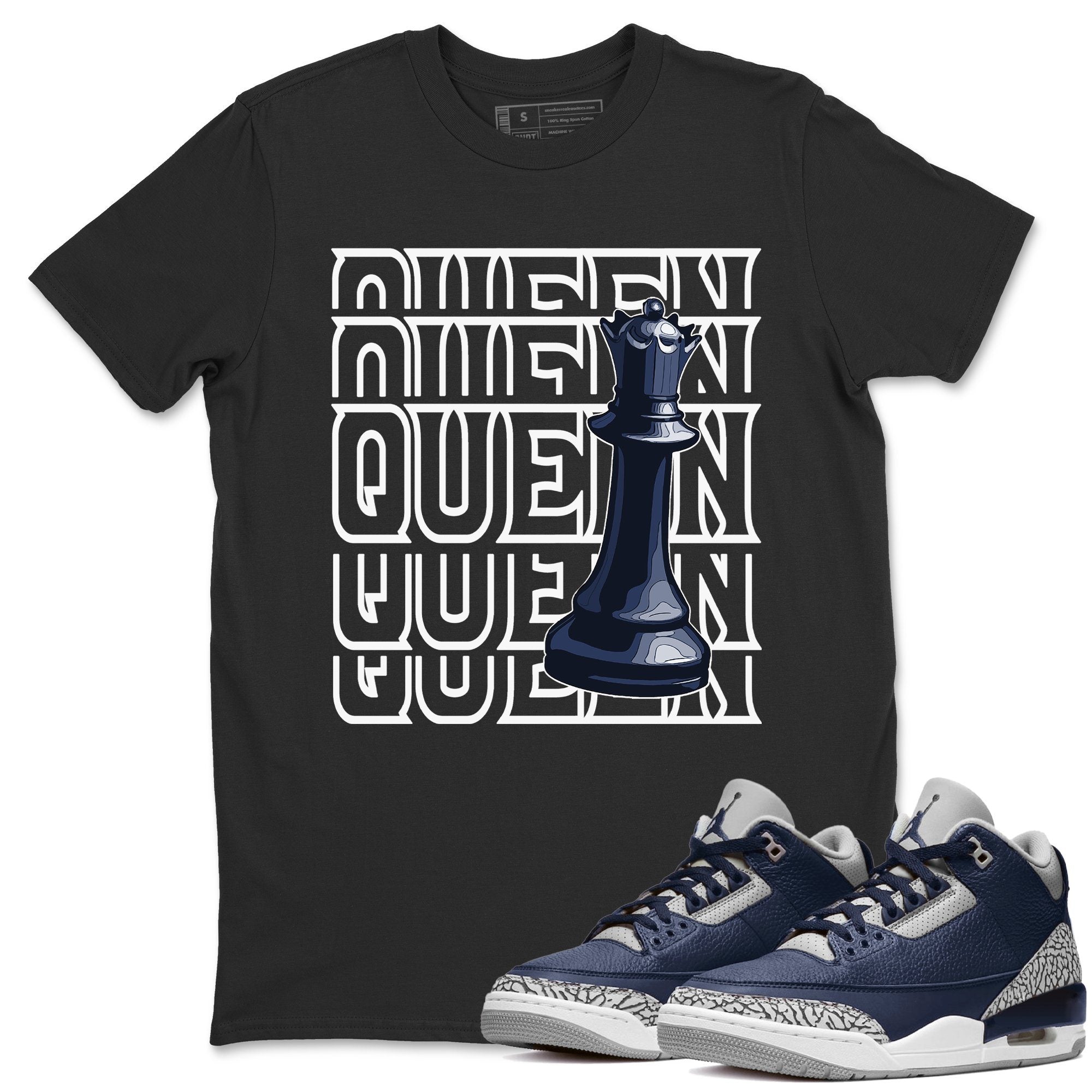 Queen Unisex Tops - Air Jordan 3 Midnight Navy