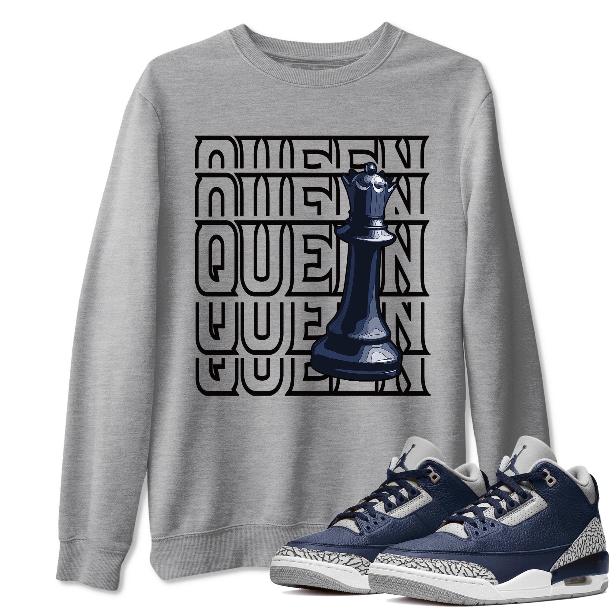 Queen Unisex Tops - Air Jordan 3 Midnight Navy