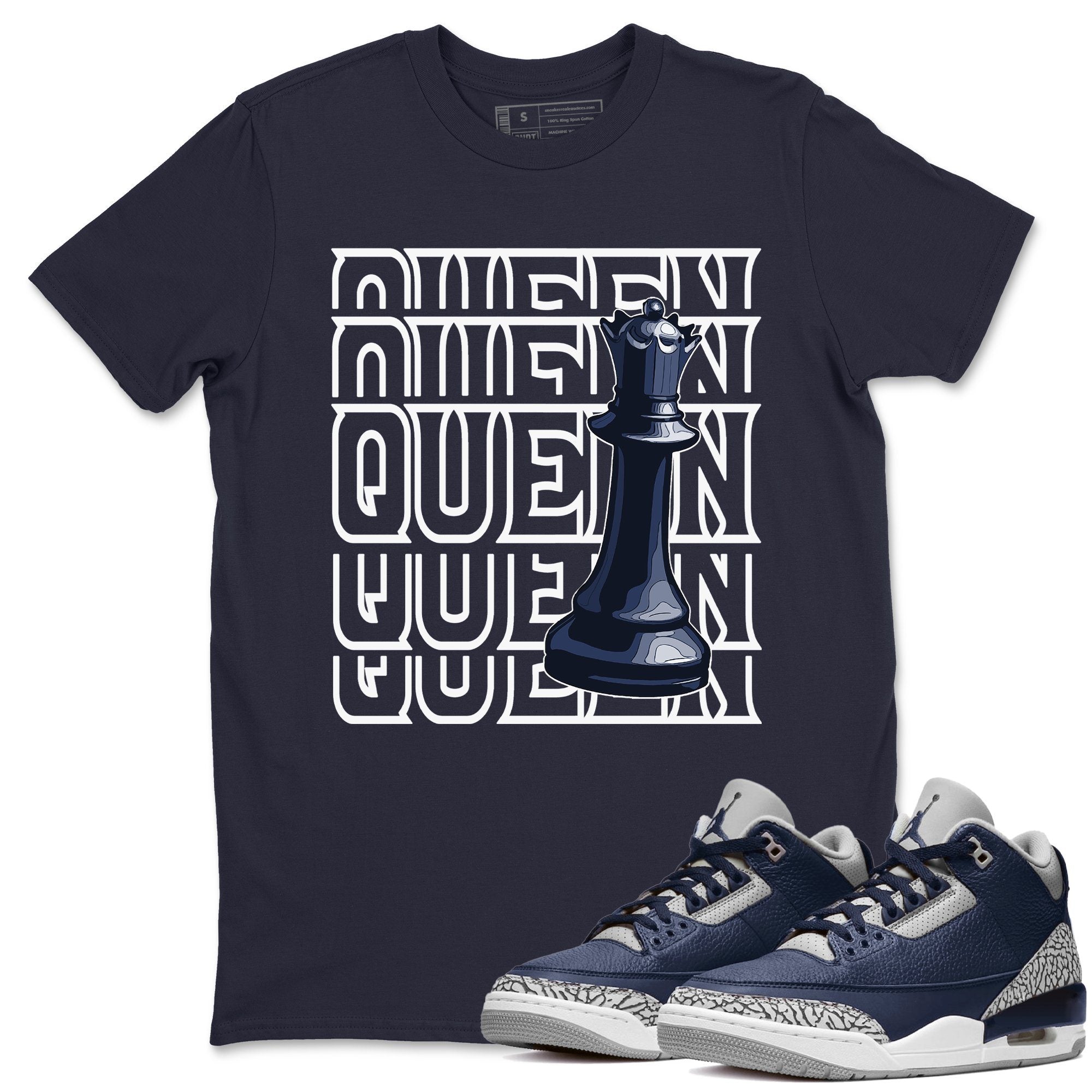 Queen Unisex Tops - Air Jordan 3 Midnight Navy